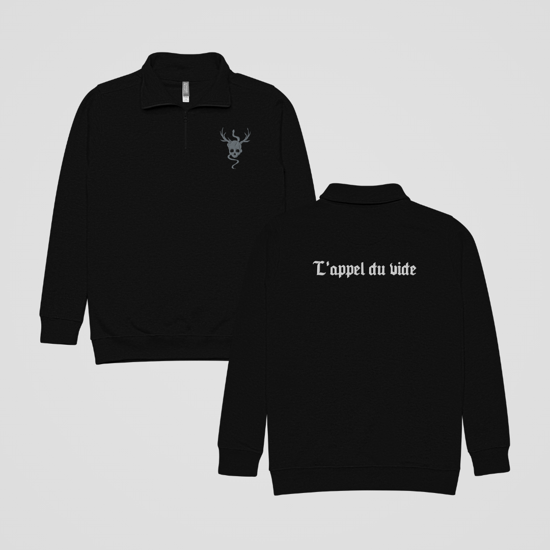 CALL OF THE VOID EMBROIDERED FLEECE QUARTER-ZIP JACKET