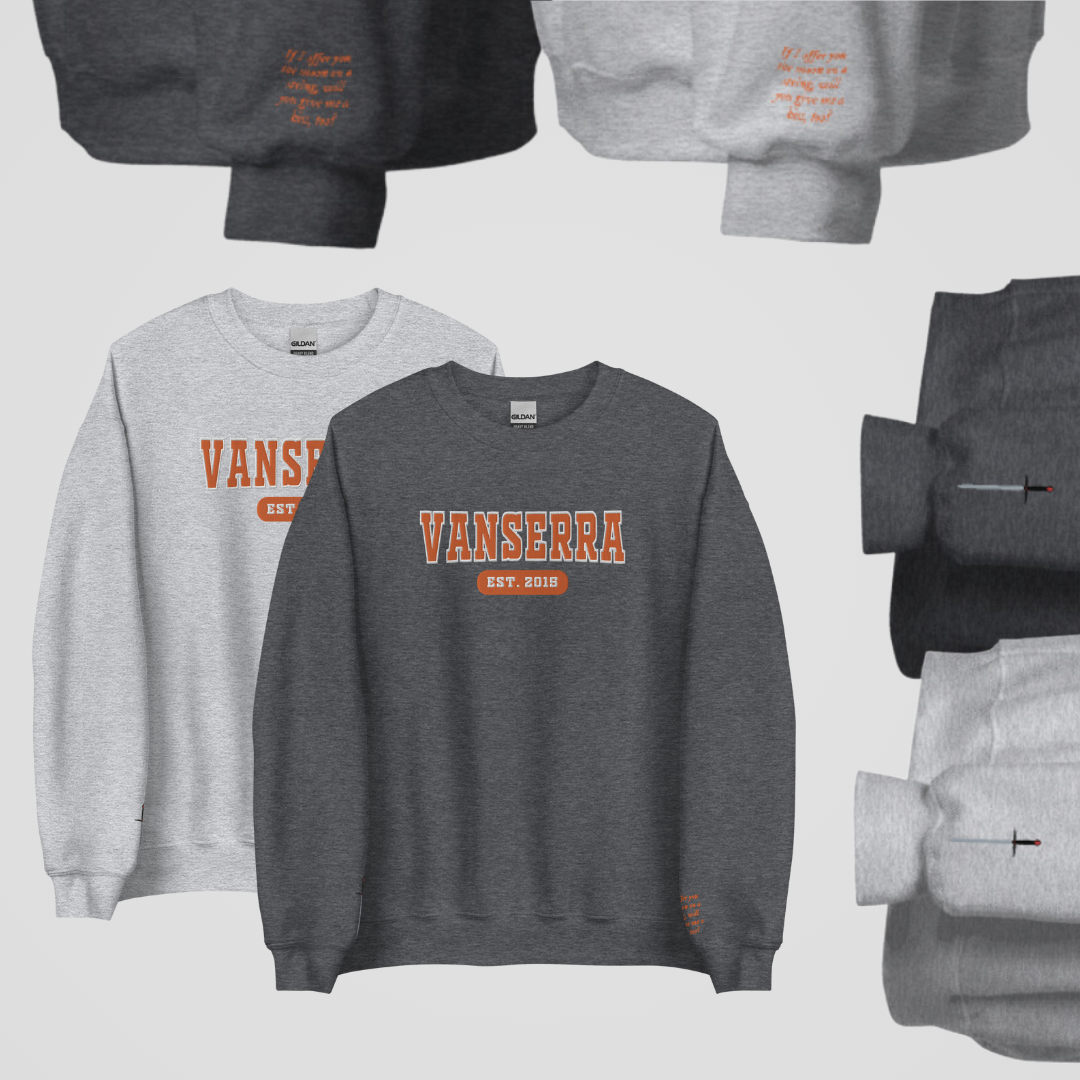 SJM COLLEGIATE EMBROIDERED CREWNECK *ACOTAR BOOK BOYFRIEND EDITION
