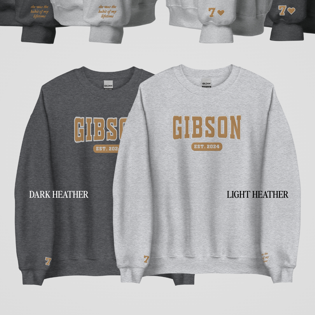 TOMMEN COLLEGIATE EMBROIDERED CREWNECKS *GIBSIE x CLAIRE EDITION