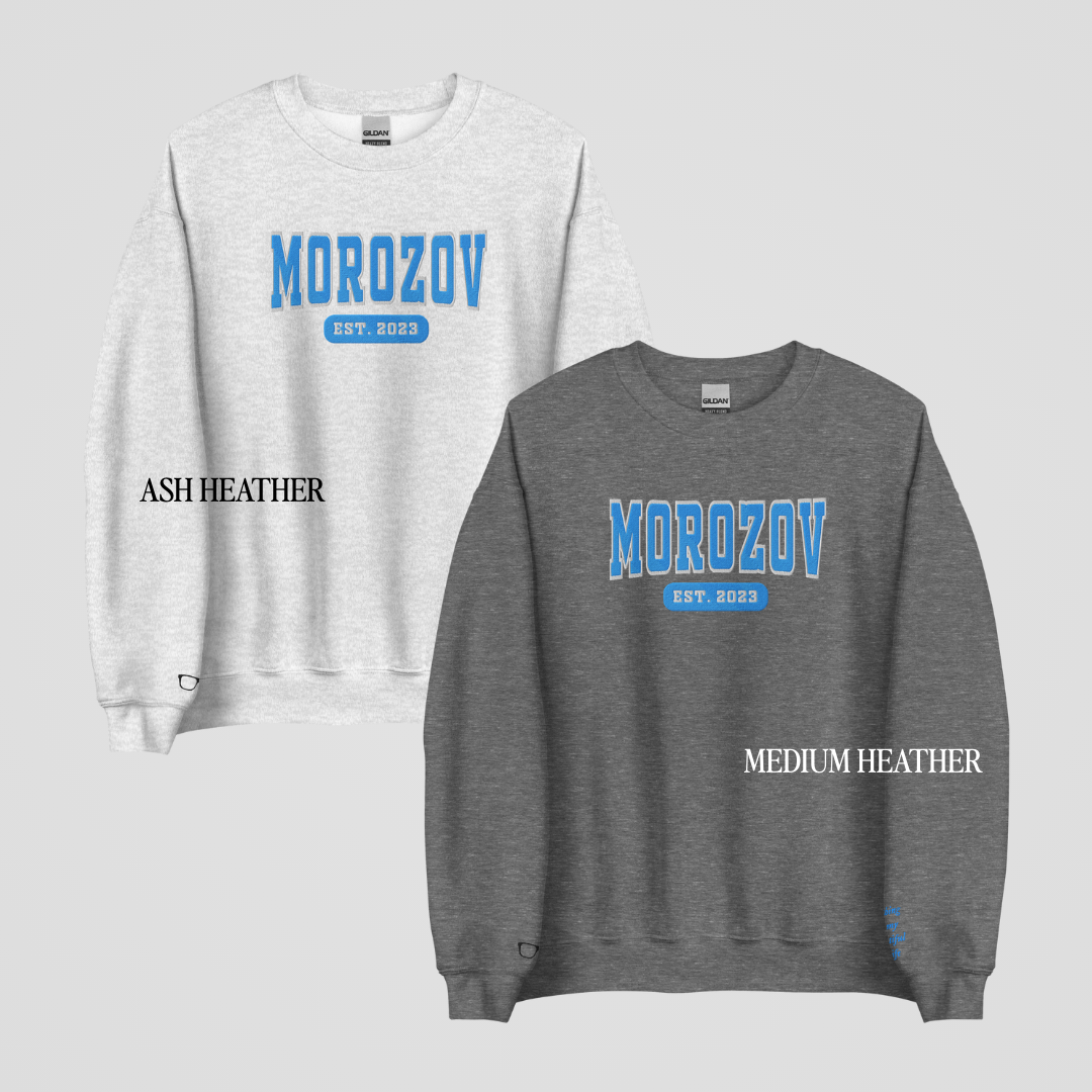 BRATVA COLLEGIATE EMBROIDERED CREWNECKS *KIRILL x SASHA EDITION