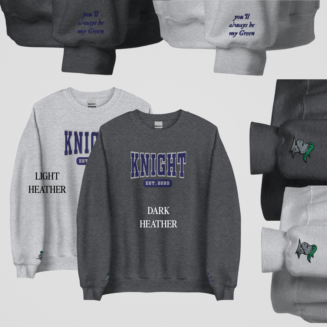 ROYAL ELITE COLLEGIATE EMBROIDERED CREWNECKS *XANDER x KIM EDITION