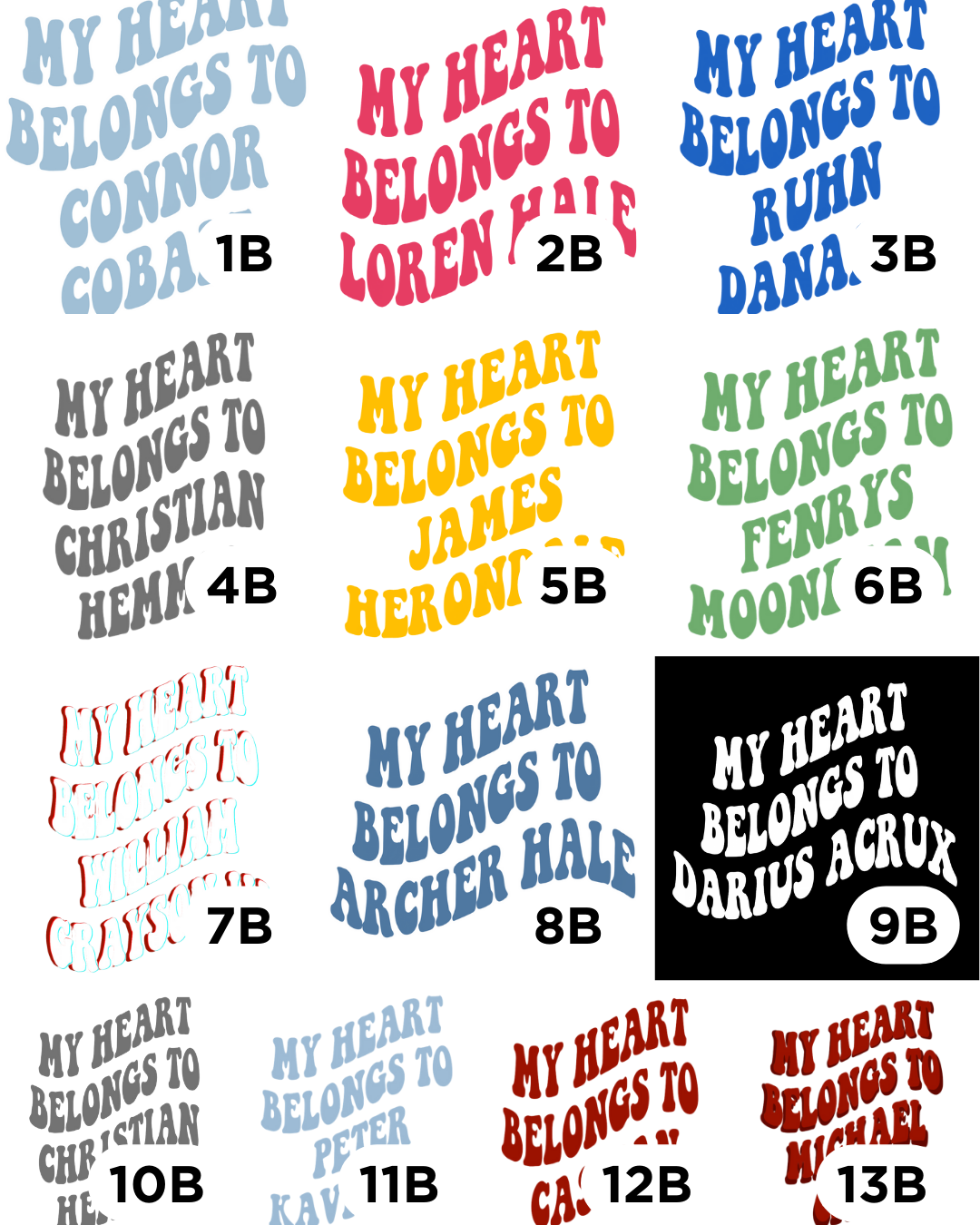 MY HEART BELONGS TO TEE *CUSTOM