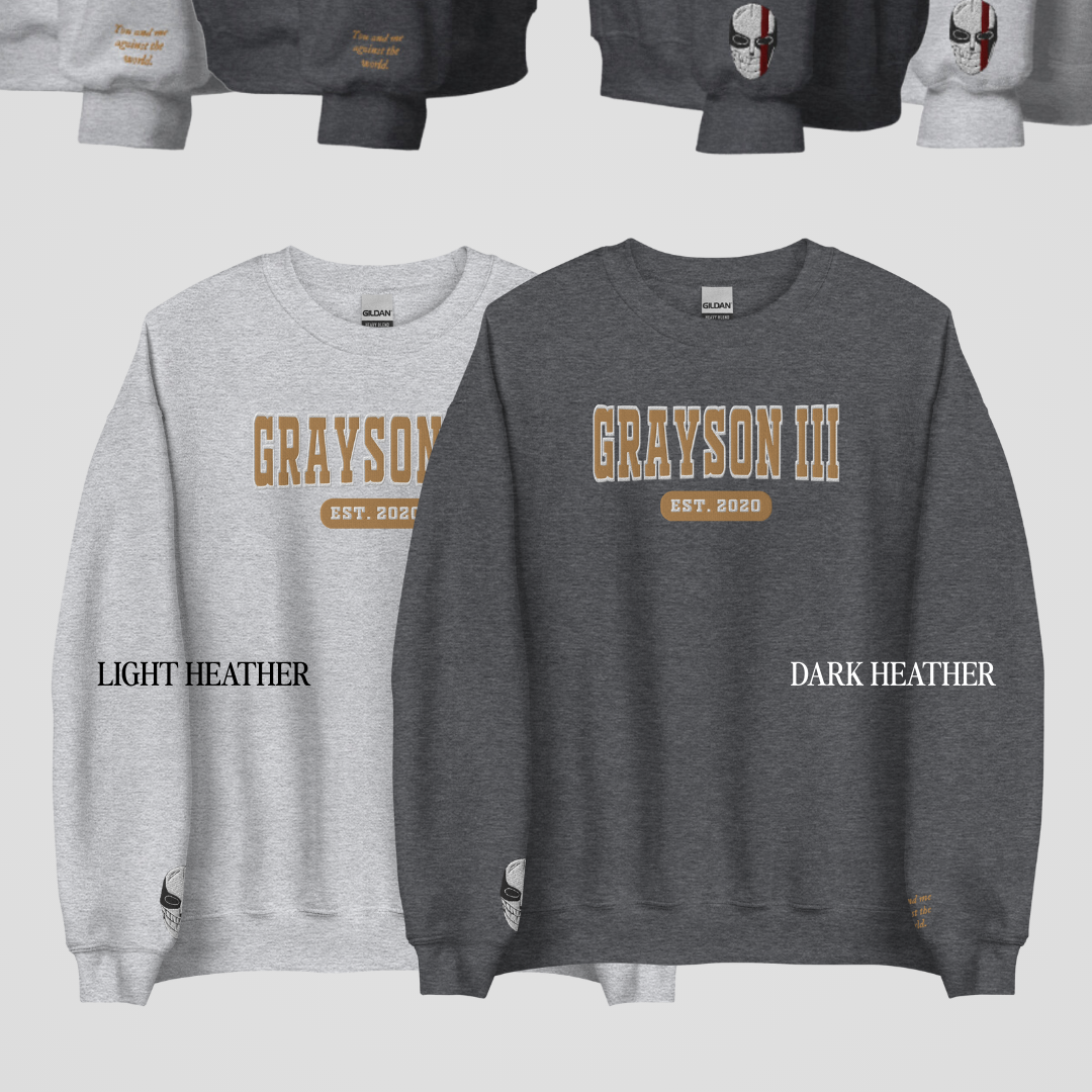 DEVIL'S NIGHT COLLEGIATE EMBROIDERED CREWNECKS *WILL x EMORY EDITION