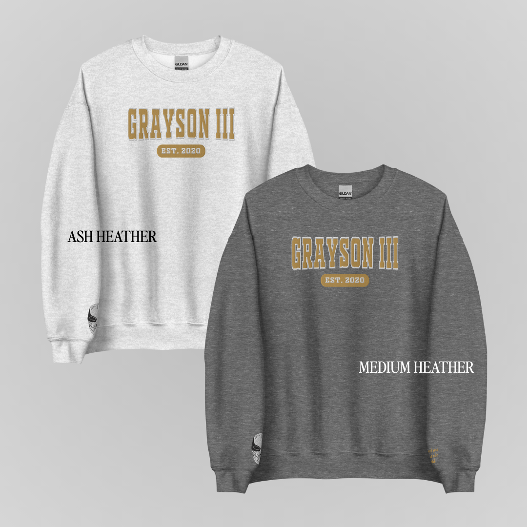 DEVIL'S NIGHT COLLEGIATE EMBROIDERED CREWNECKS *WILL x EMORY EDITION