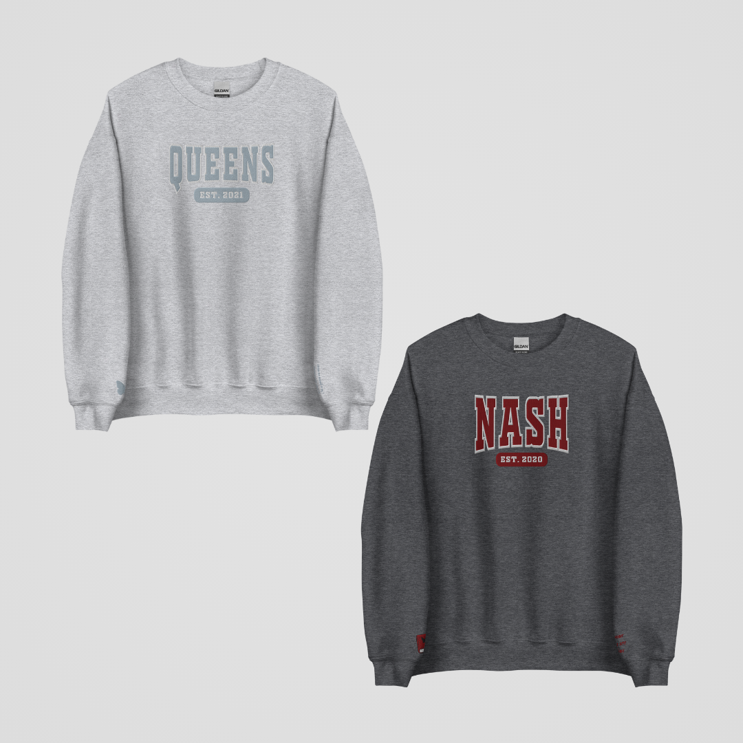 ROYAL ELITE COLLEGIATE EMBROIDERED CREWNECKS *COLE x SILVER EDITION