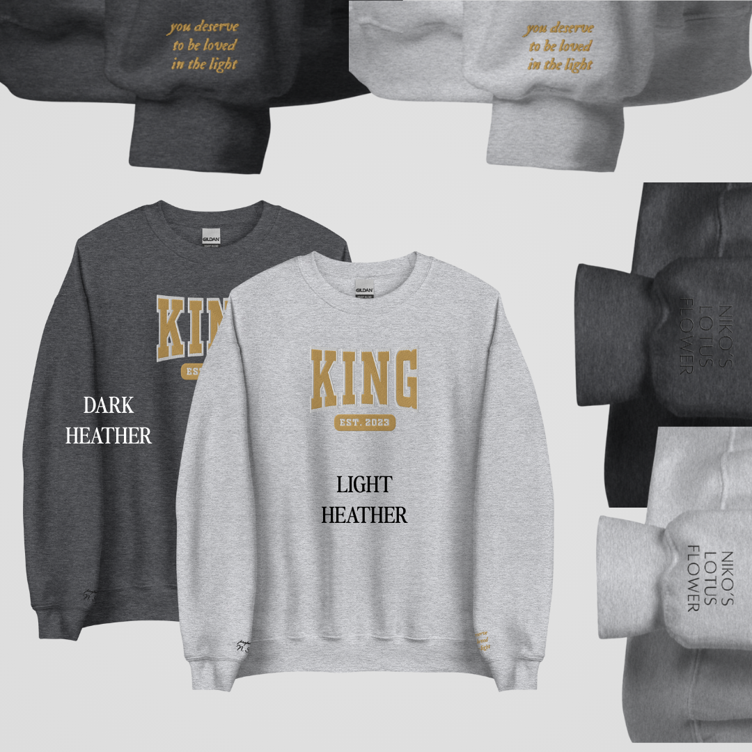 LEGACY OF GODS COLLEGIATE EMBROIDERED CREWNECKS *NIKOLAI x BRANDON EDITION