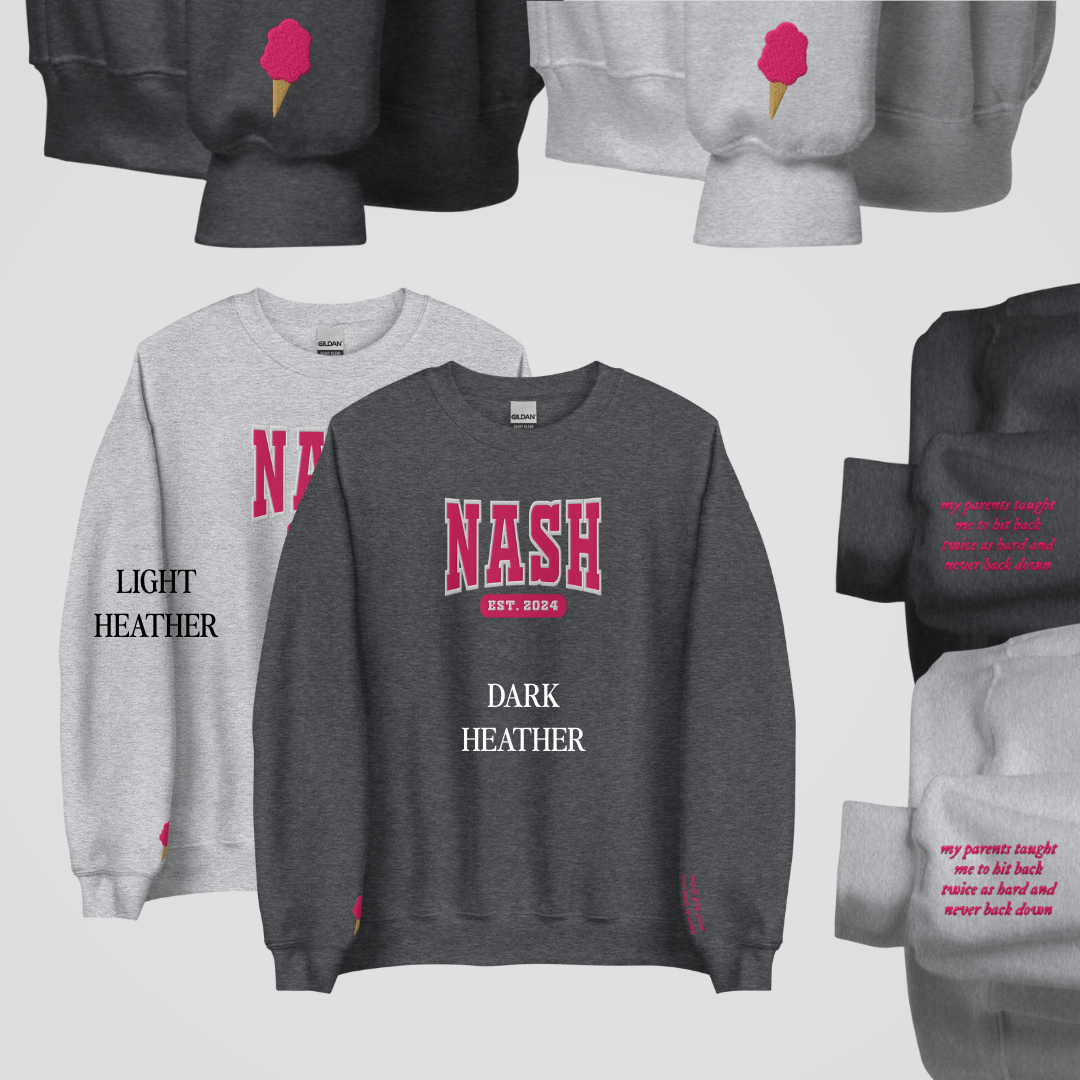 LEGACY OF GODS COLLEGIATE EMBROIDERED CREWNECKS *ELI x AVA EDITION