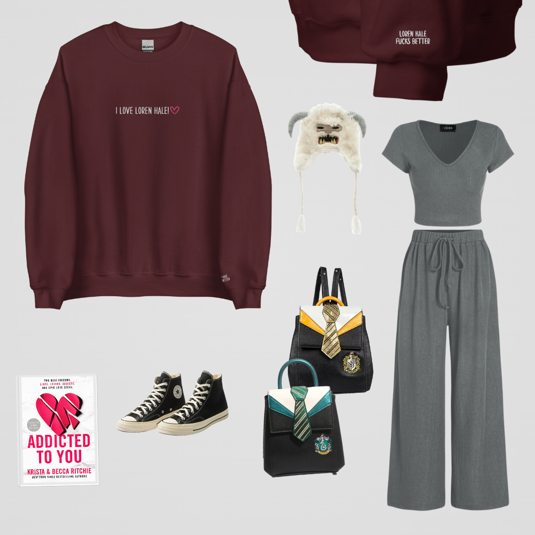 ADDICTED LOVE EMBROIDERED CREWNECK