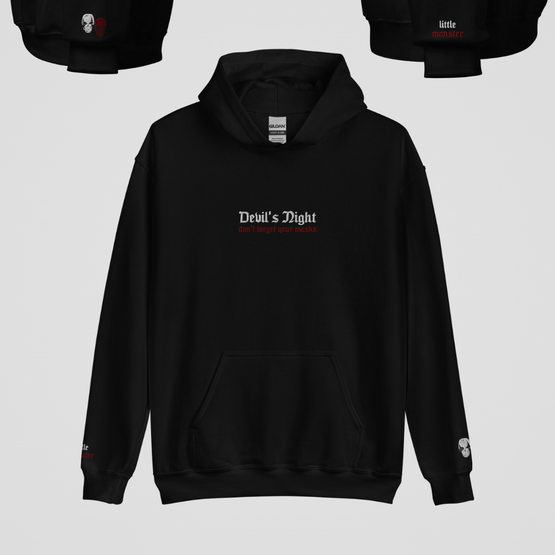 DEVIL'S NIGHT EMBROIDERED HOODIE