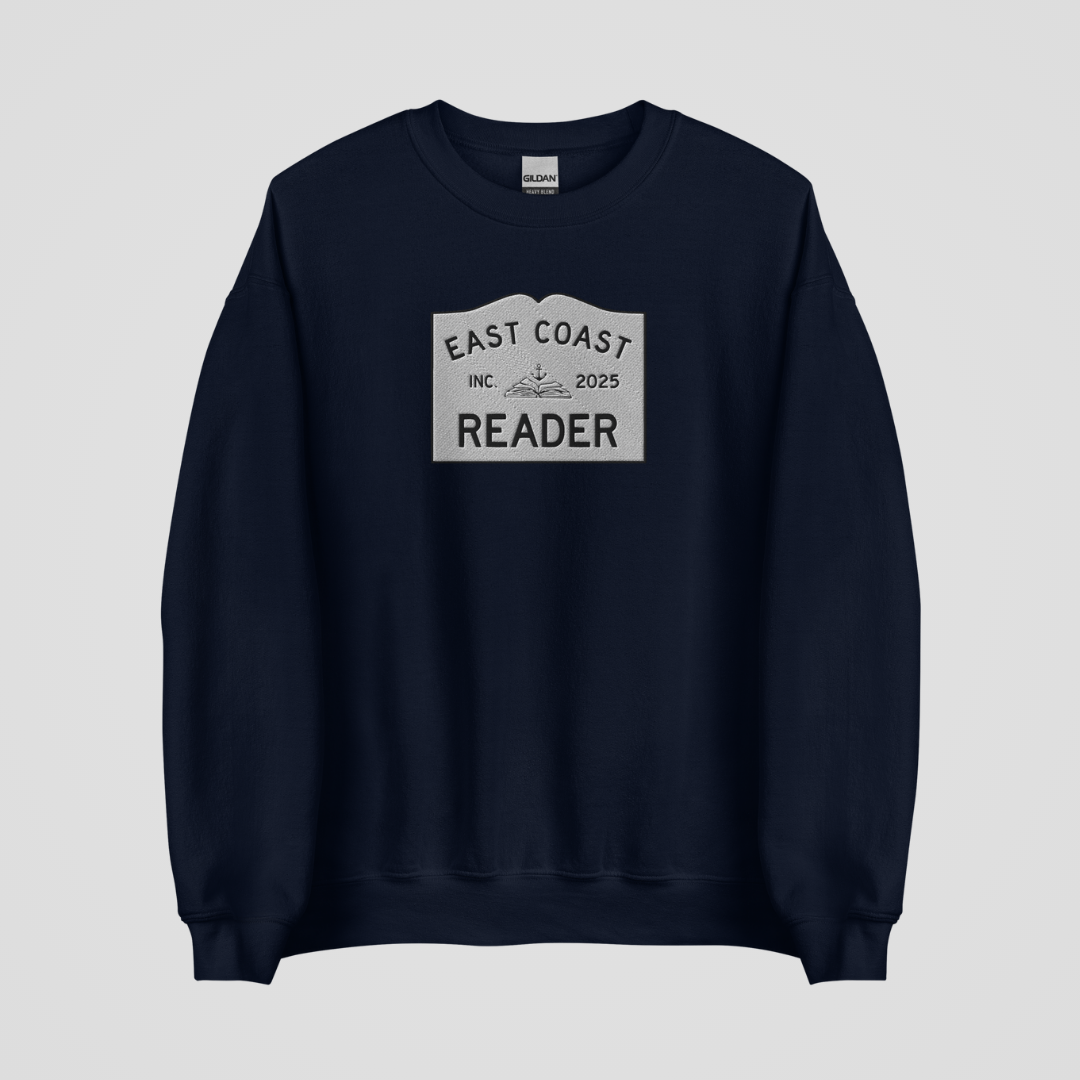 EAST COAST READER EMBROIDERED CREWNECK