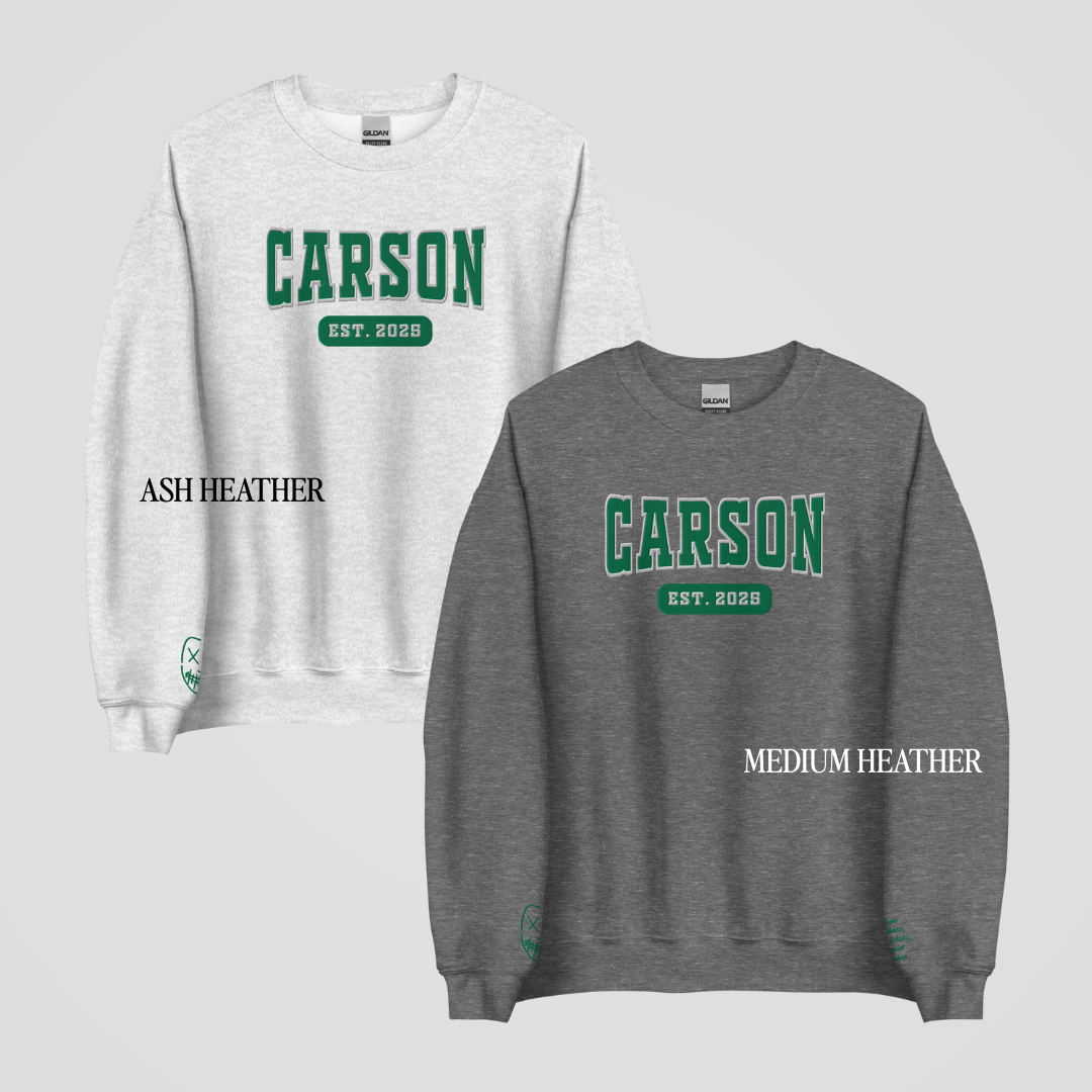 LEGACY OF GODS COLLEGIATE EMBROIDERED CREWNECK *GARETH CARSON EDITION