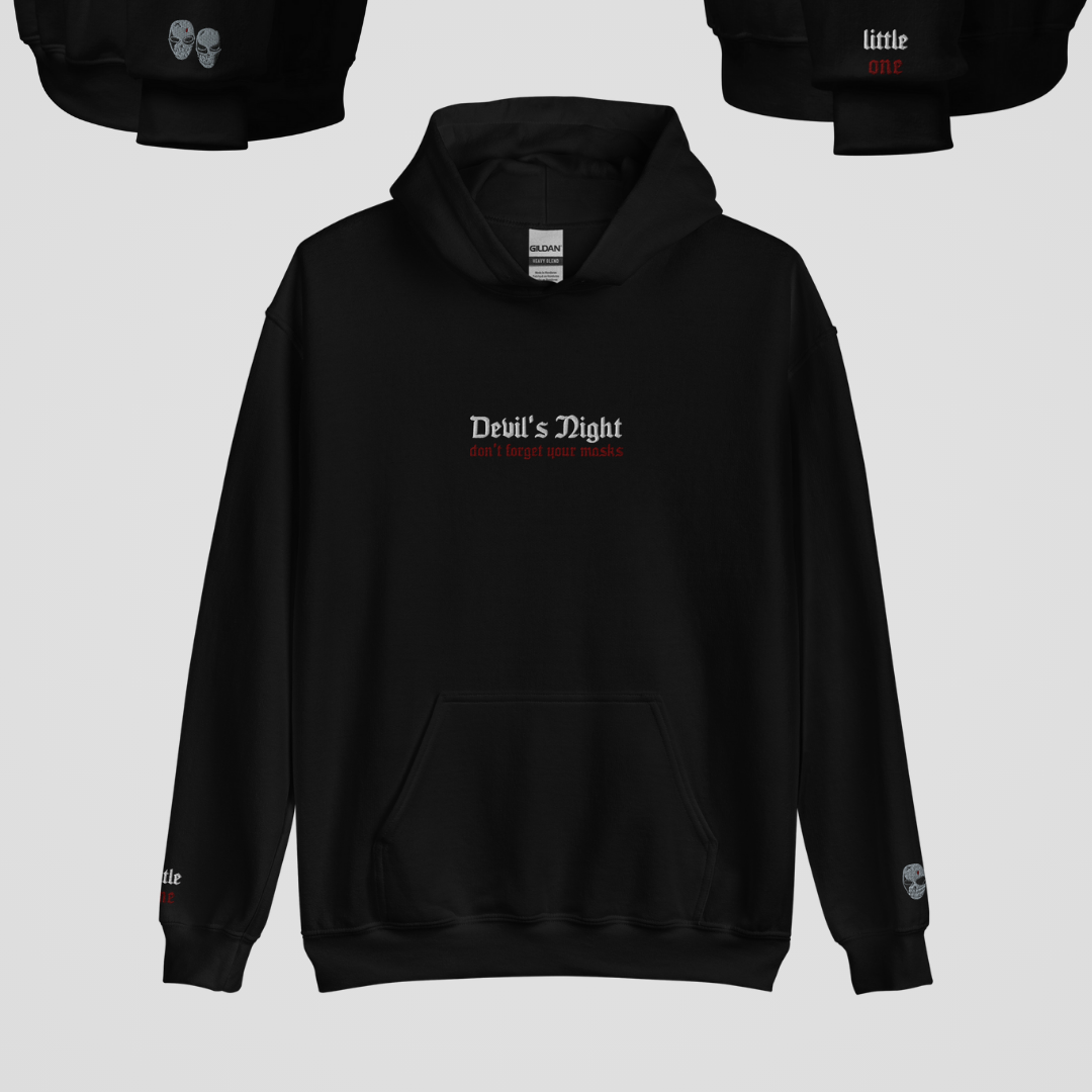 DEVIL'S NIGHT EMBROIDERED HOODIE