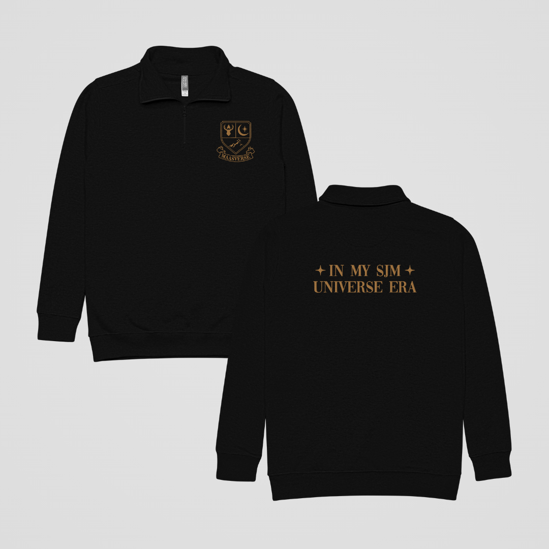 IN MY SJM ERA EMBROIDERED FLEECE QUARTER-ZIP JACKET
