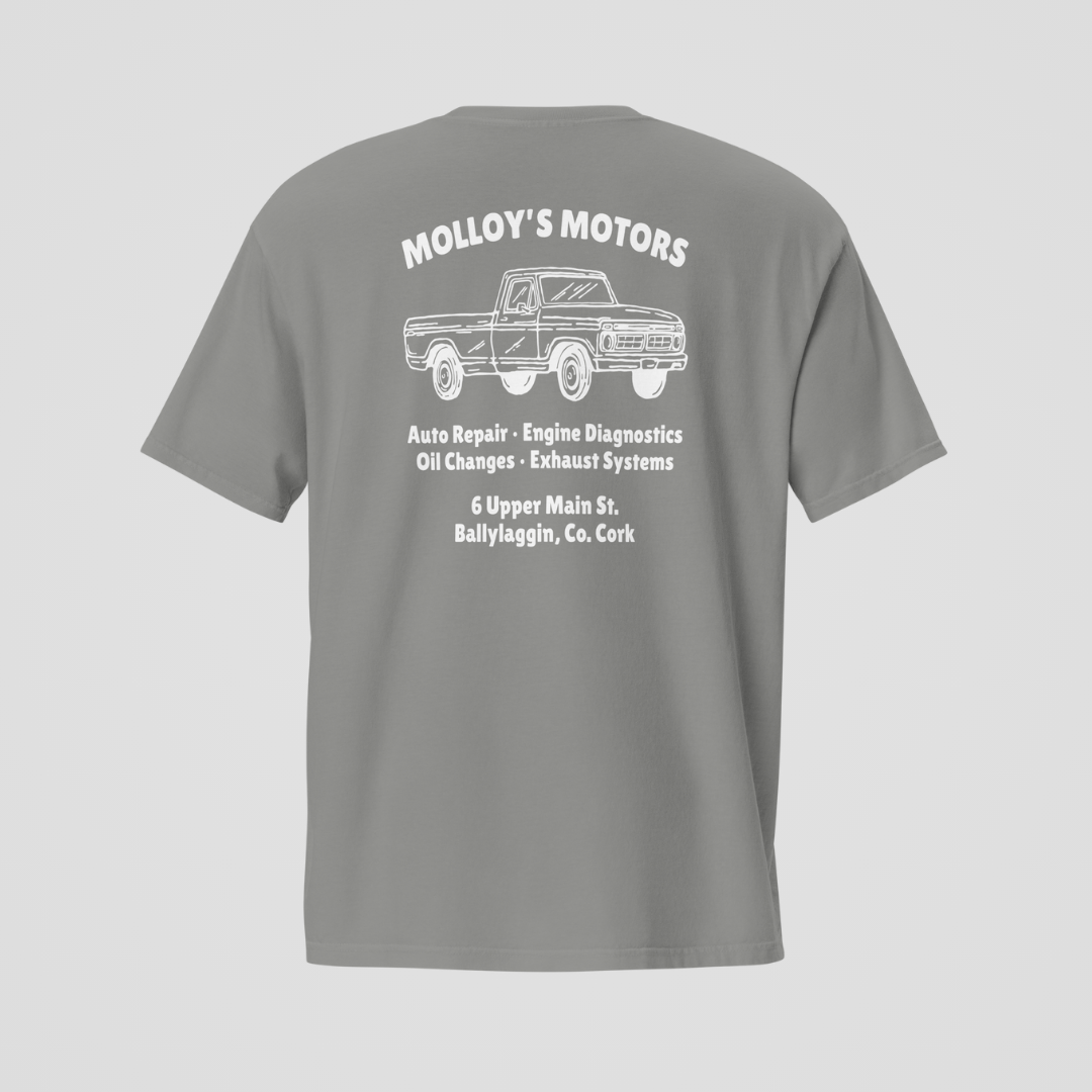 MOLLOY'S MOTORS FRONT POCKET TEE