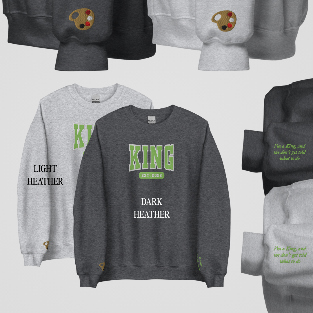 LEGACY OF GODS COLLEGIATE EMBROIDERED CREWNECKS *KILLIAN x GLYNDON EDITION