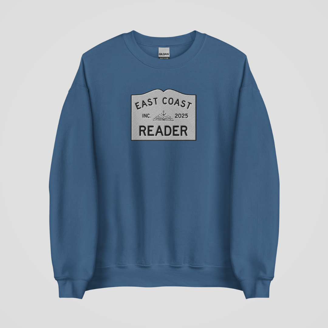 EAST COAST READER EMBROIDERED CREWNECK