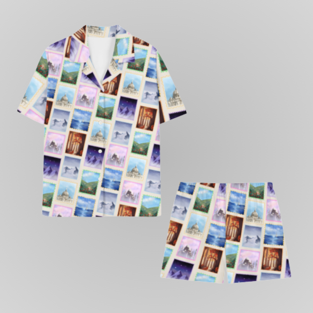 ACOTAR COURT STAMPS PAJAMA SHORTS SET