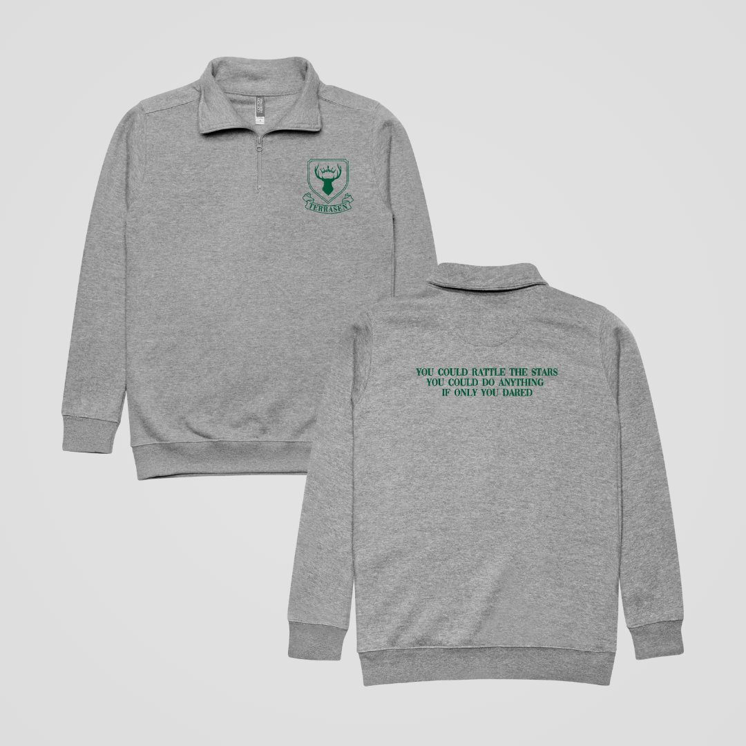 MAASVERSE LOCATIONS EMBROIDERED FLEECE QUARTER-ZIP JACKET