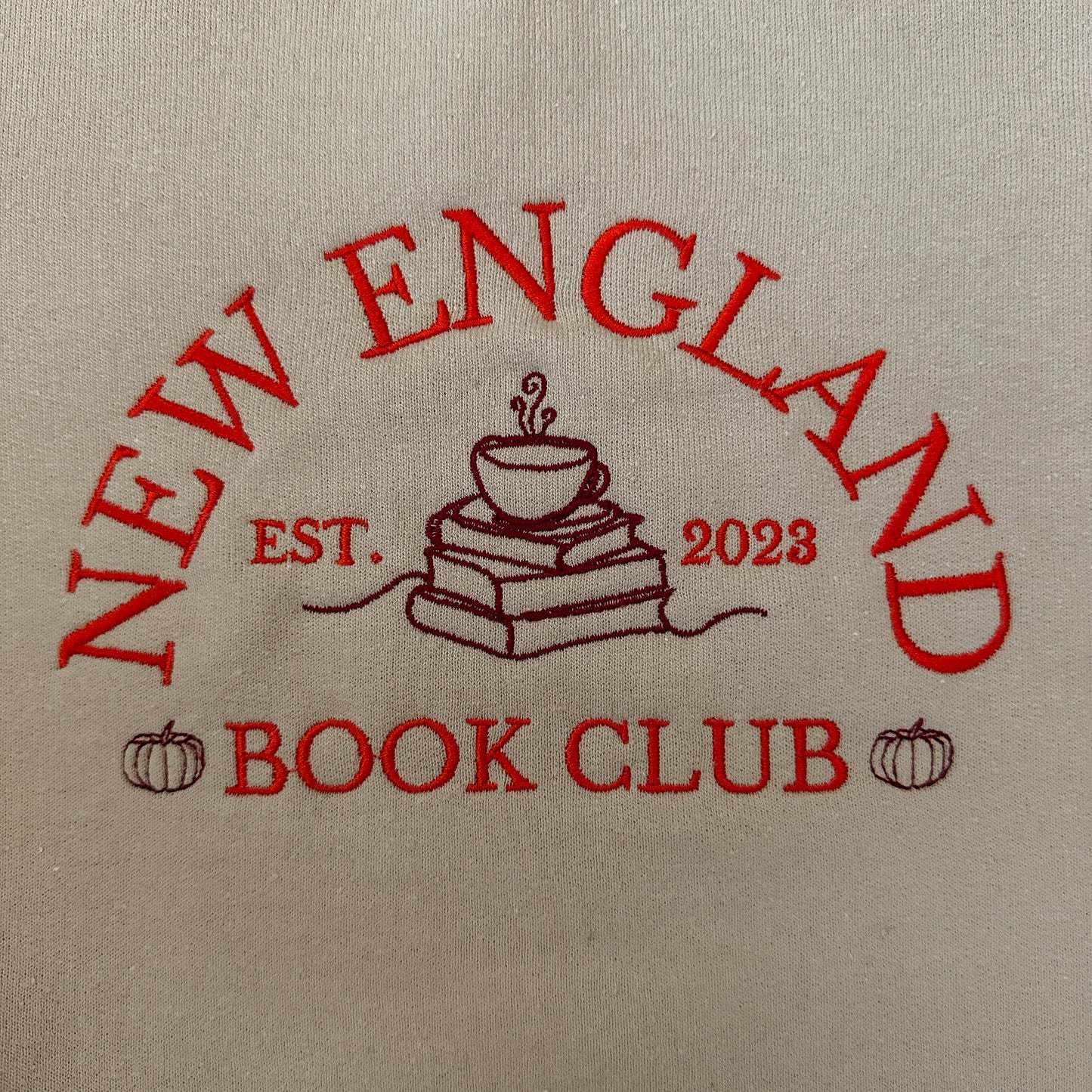 NEW ENGLAND BOOK CLUB EMBROIDERED CREWNECK