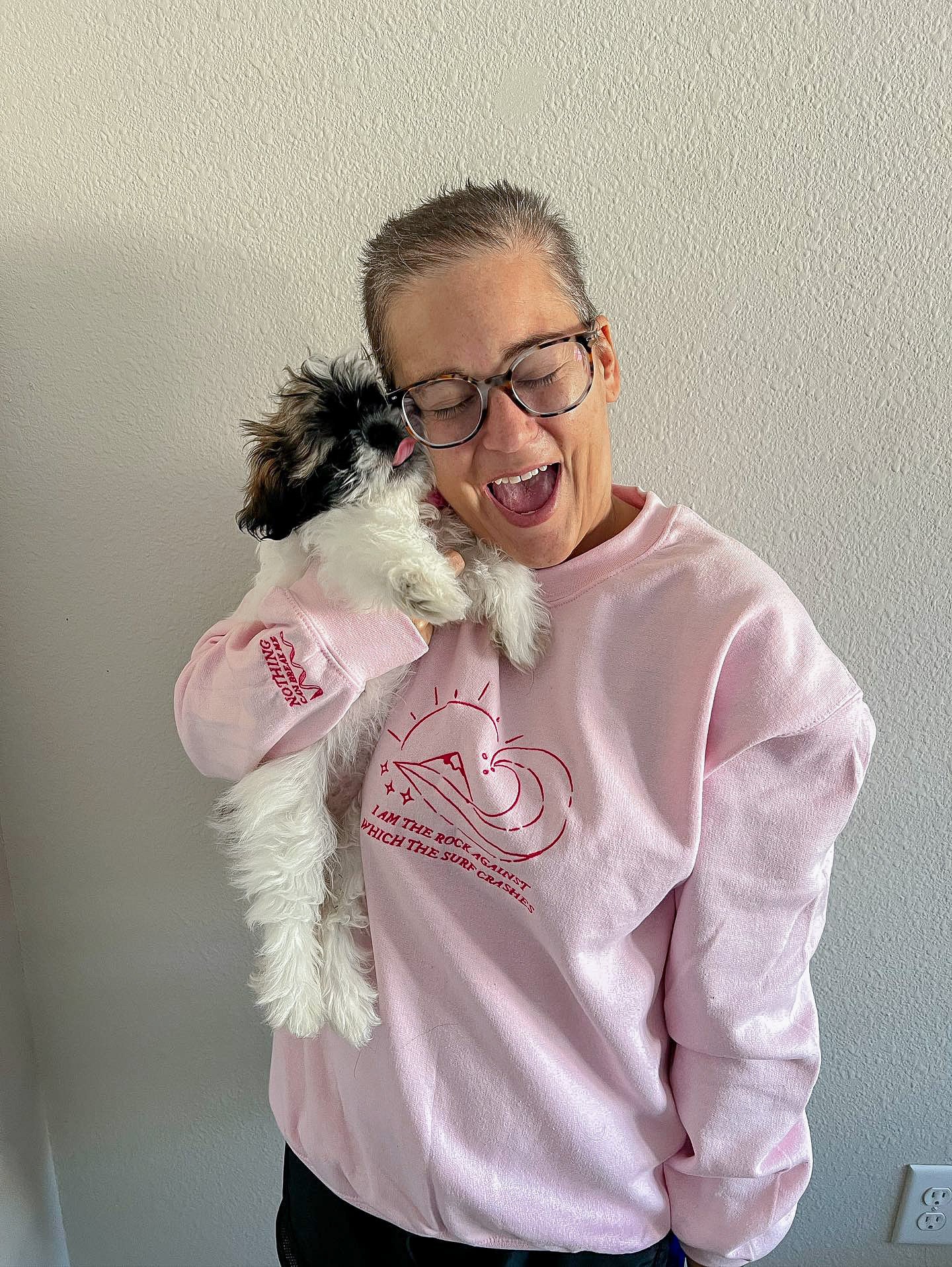 NOTHING CAN BREAK ME EMBROIDERED CREWNECK