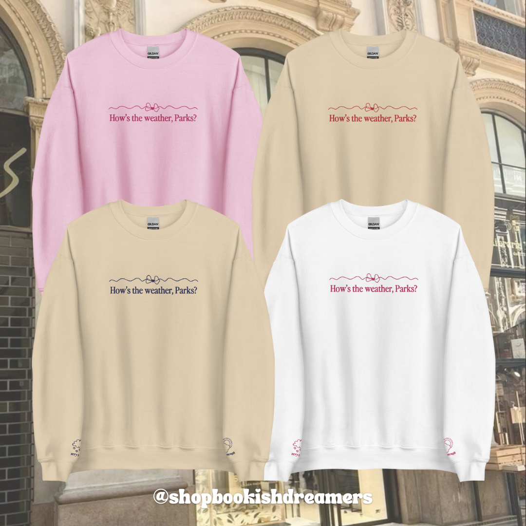 HOW'S THE WEATHER EMBROIDERED CREWNECK