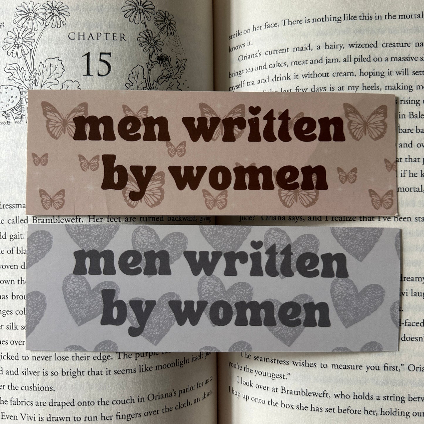 MEN WRITTEN BY WOMEN BOOKMARKS