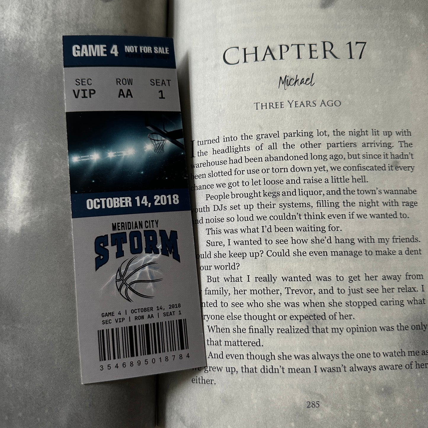 MERIDIAN CITY STORM TICKET BOOKMARK