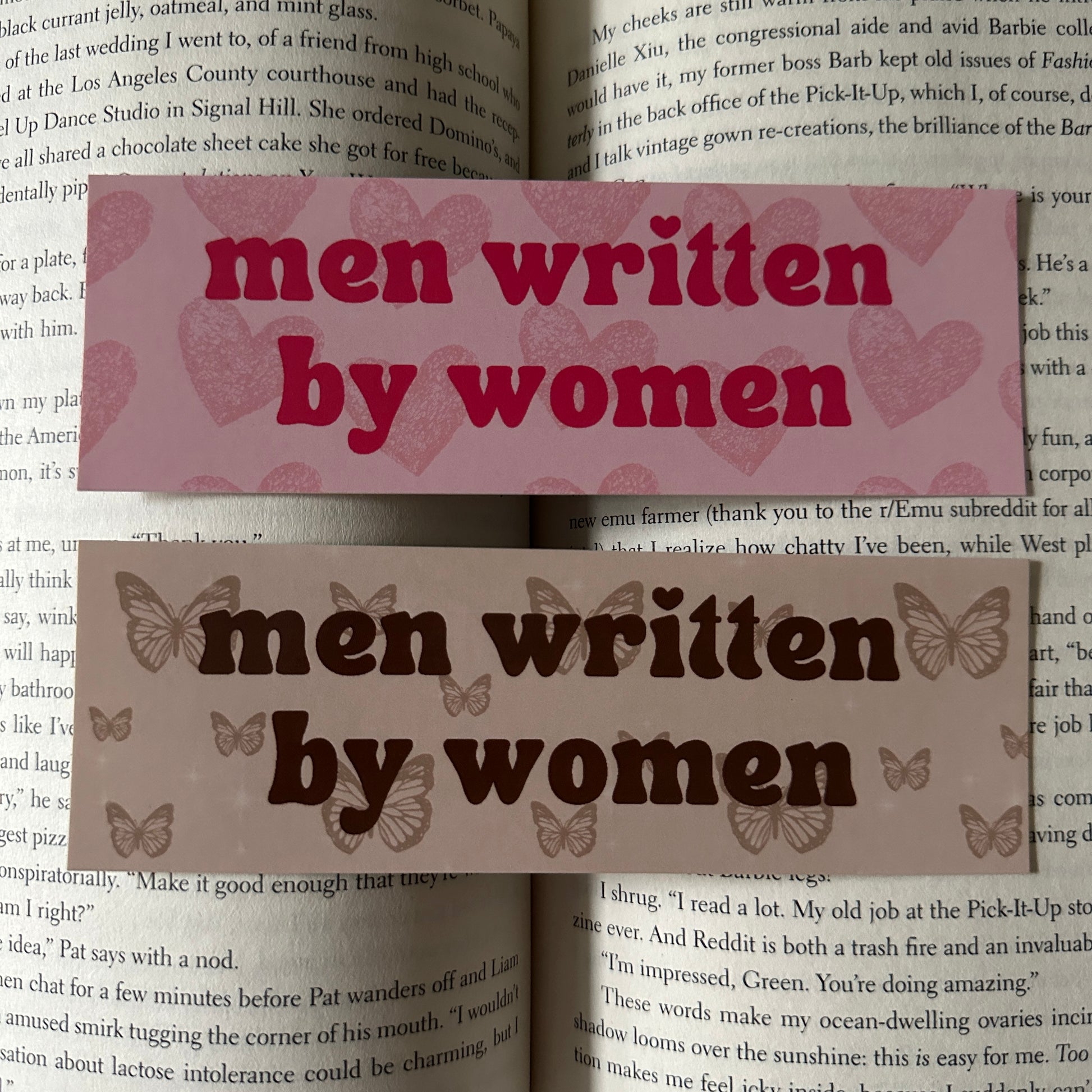 MEN WRITTEN BY WOMEN BOOKMARKS