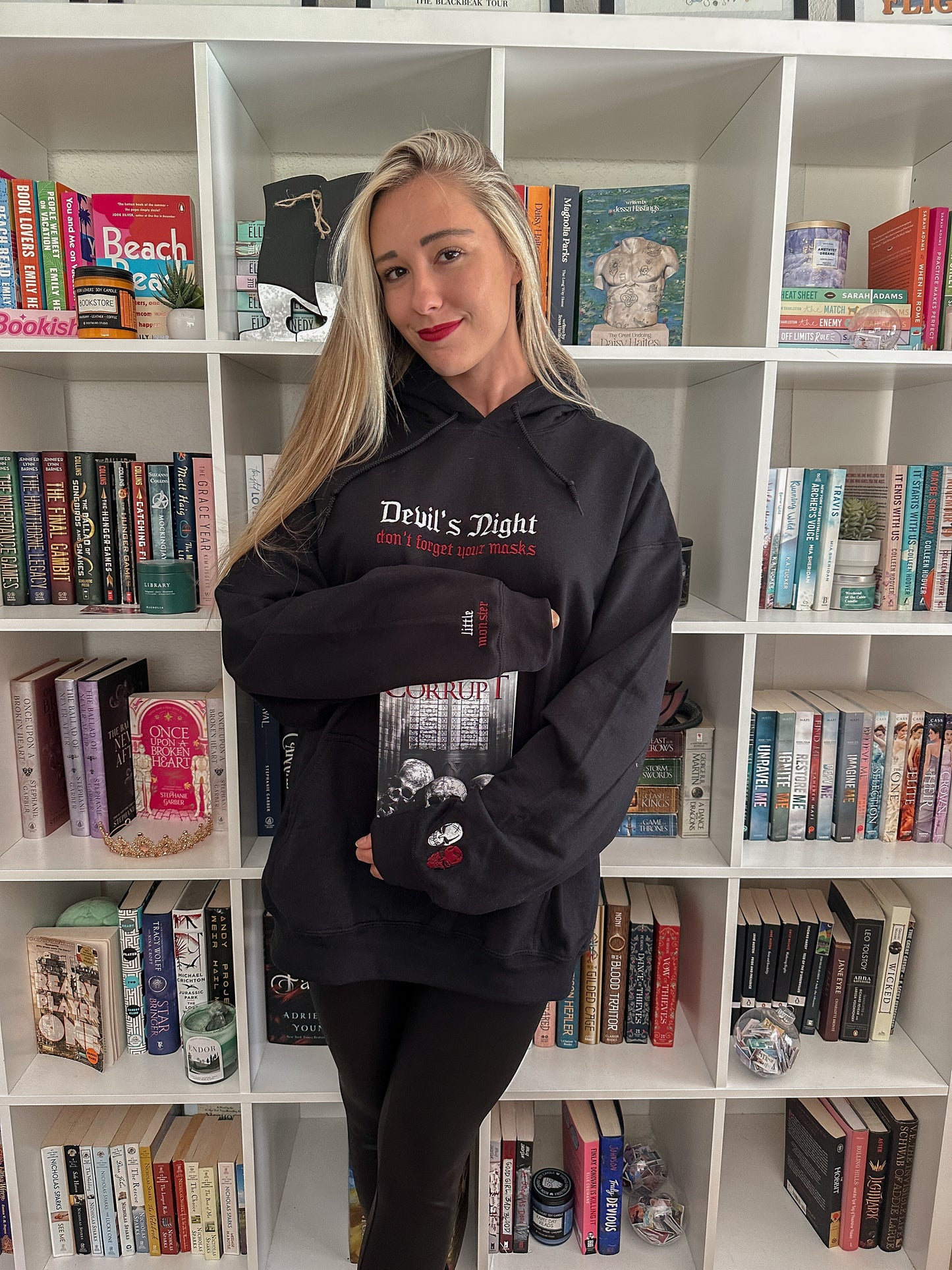 DEVIL'S NIGHT EMBROIDERED HOODIE