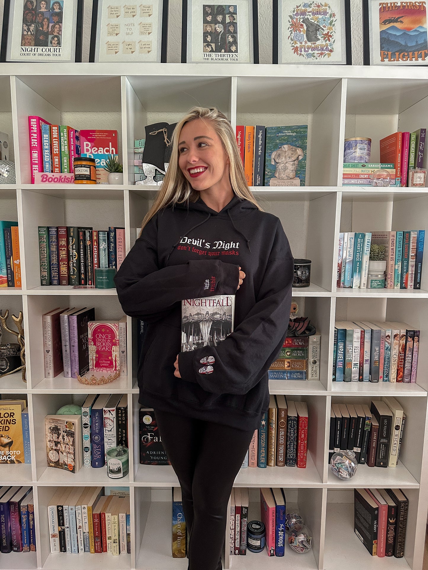 DEVIL'S NIGHT EMBROIDERED HOODIE