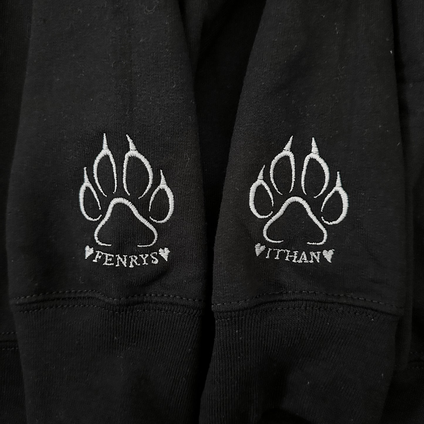 DIBS ON THE WHITE WOLF EMBROIDERED CREWNECK
