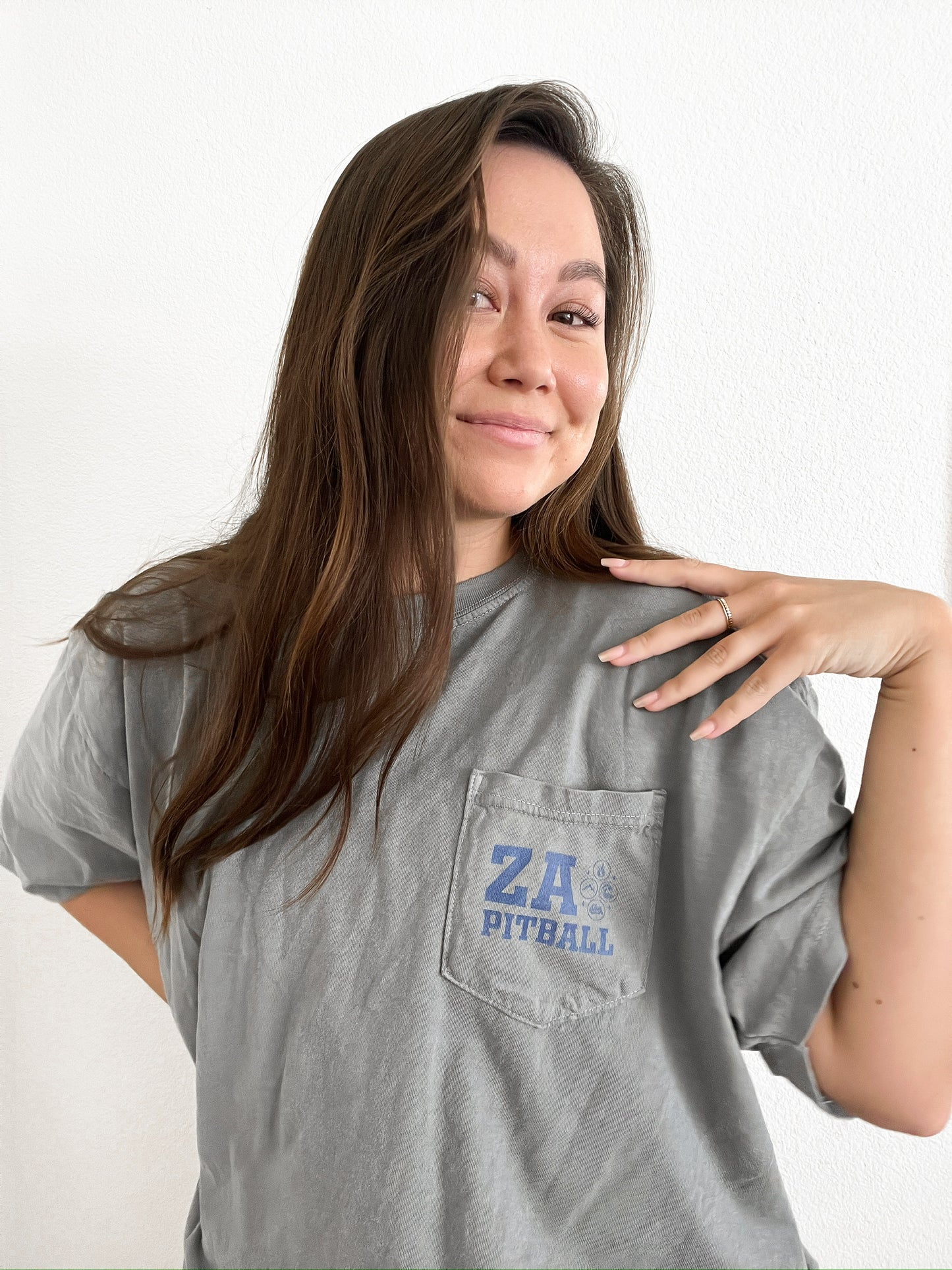 ZA PITBALL TEE *SILVER