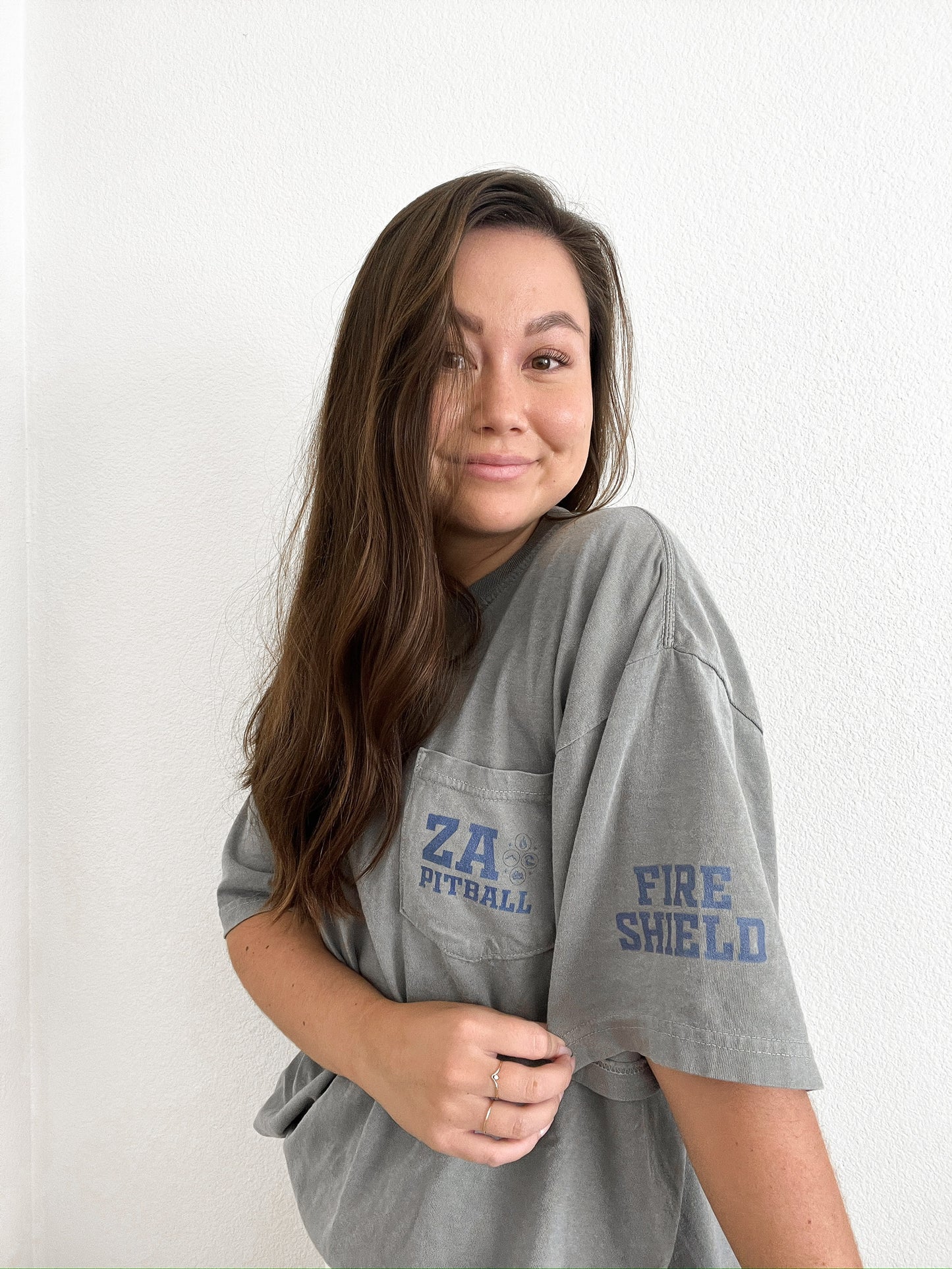 ZA PITBALL TEE *SILVER