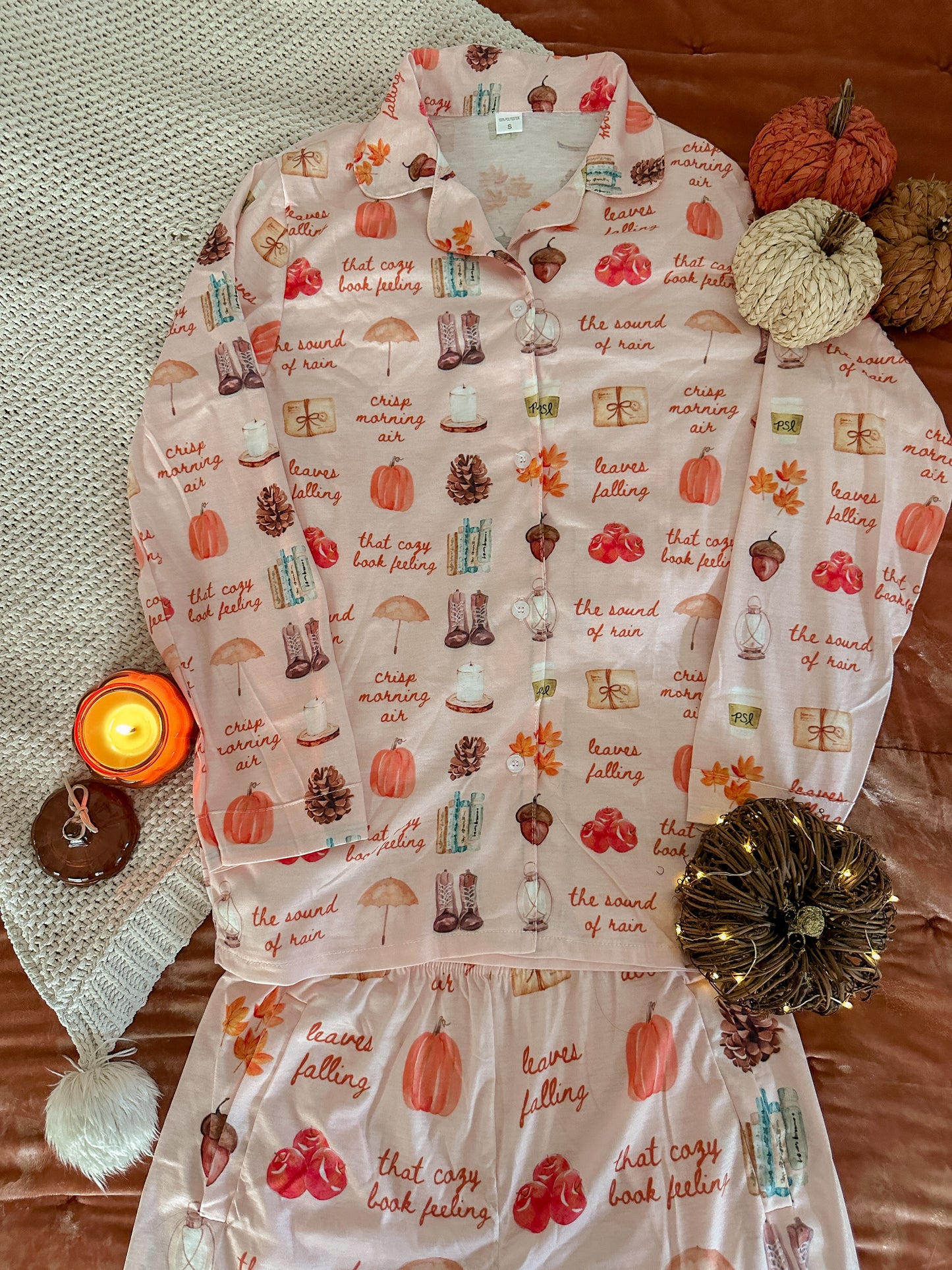 BOOKISH GIRL AUTUMN PAJAMA PANTS SET