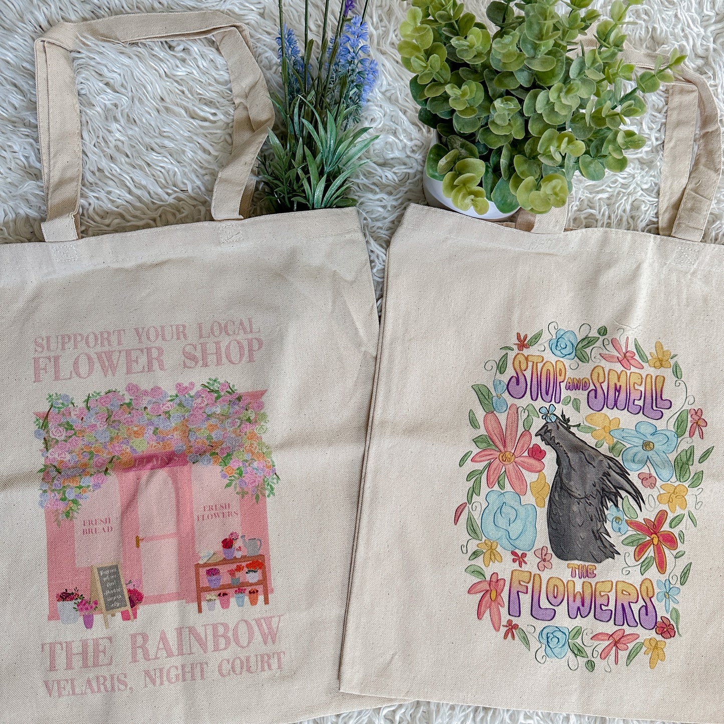 SMELL THE FLOWERS TOTE