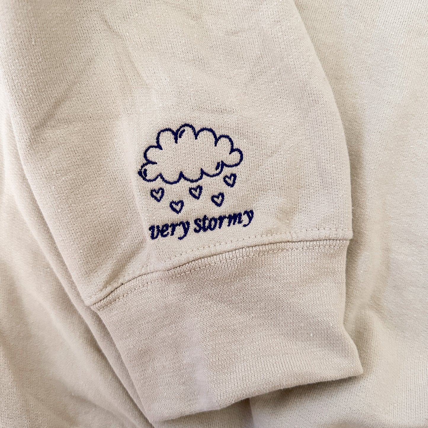 HOW'S THE WEATHER EMBROIDERED CREWNECK