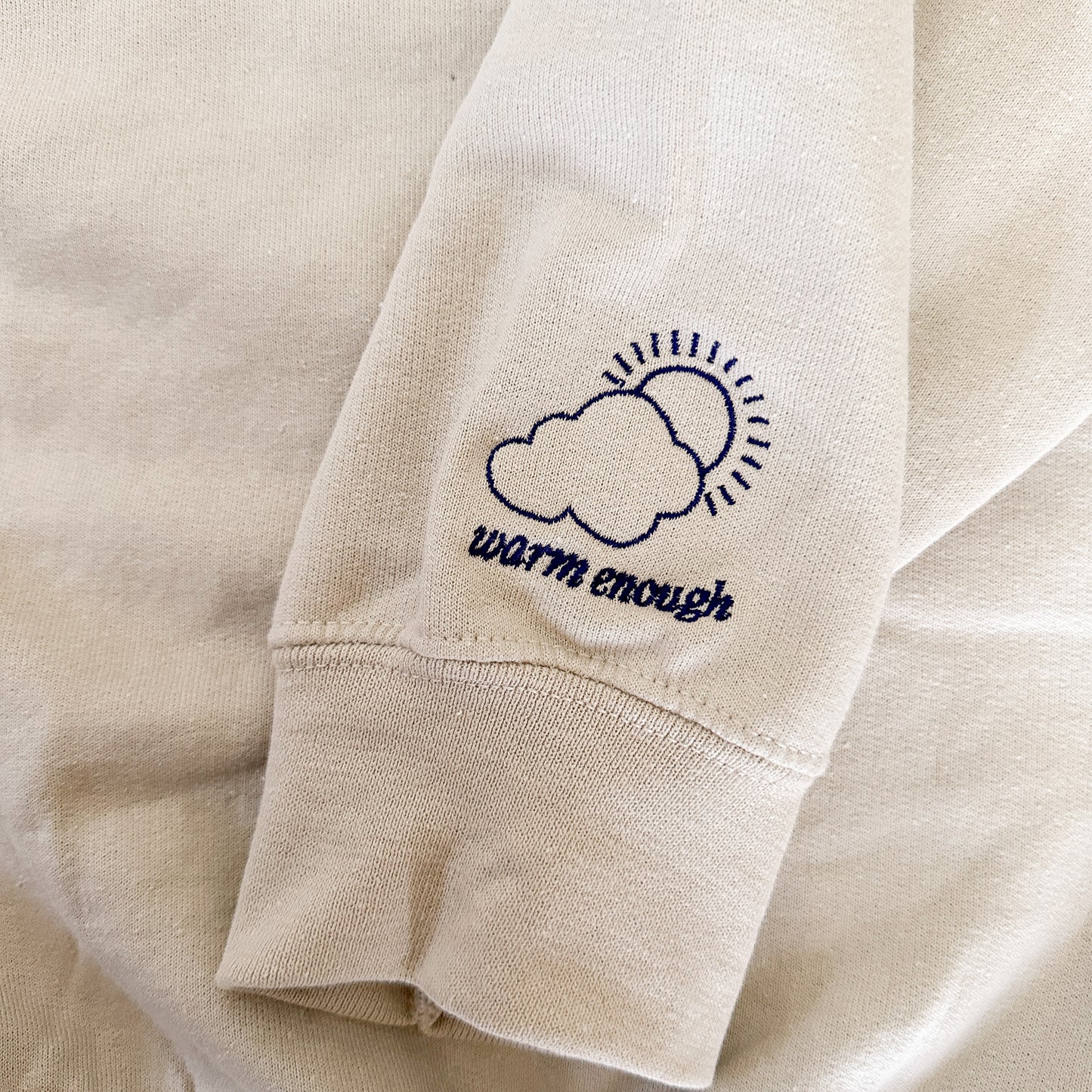 HOW'S THE WEATHER EMBROIDERED CREWNECK