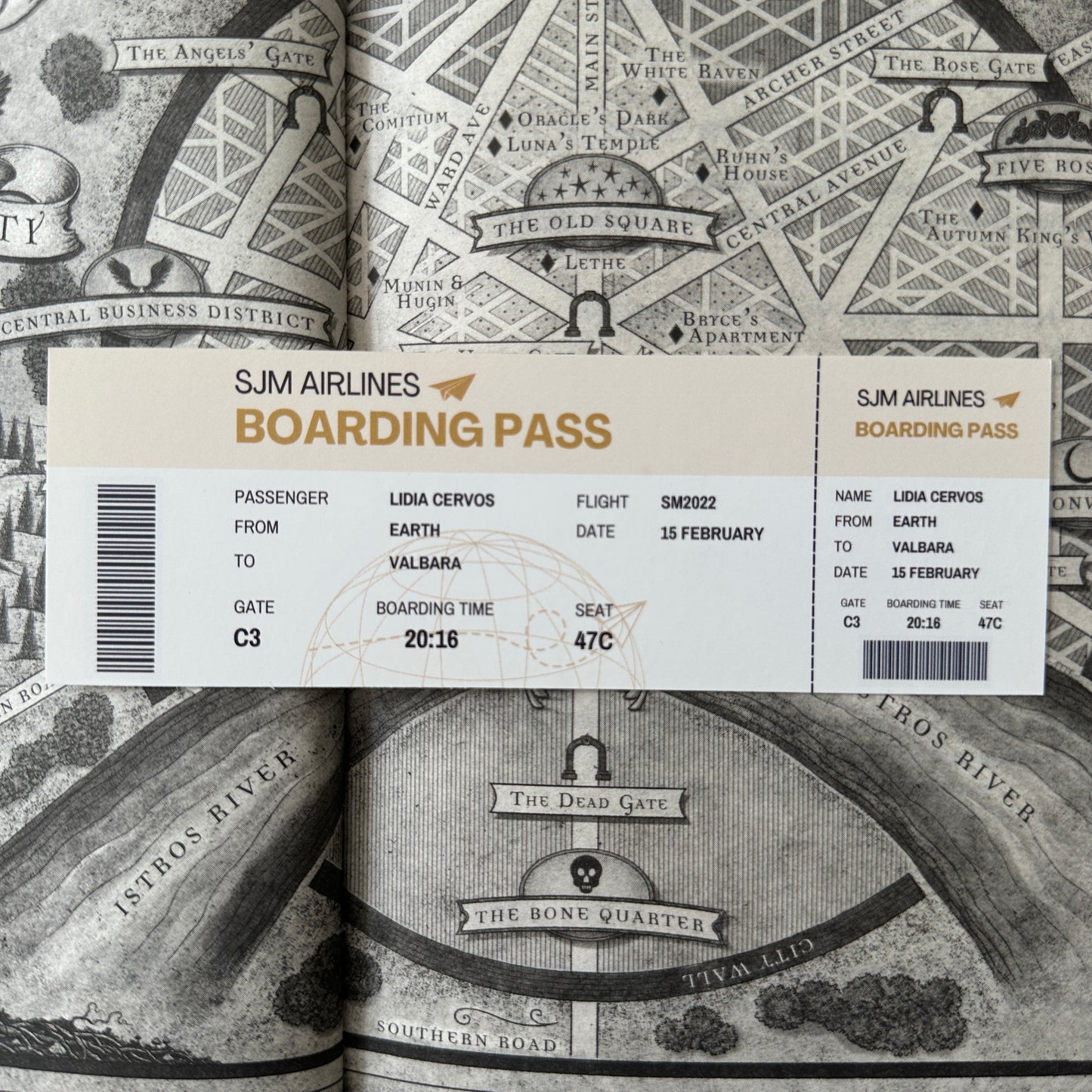 BOARDING PASS BOOKMARKS *SJM FEMALES