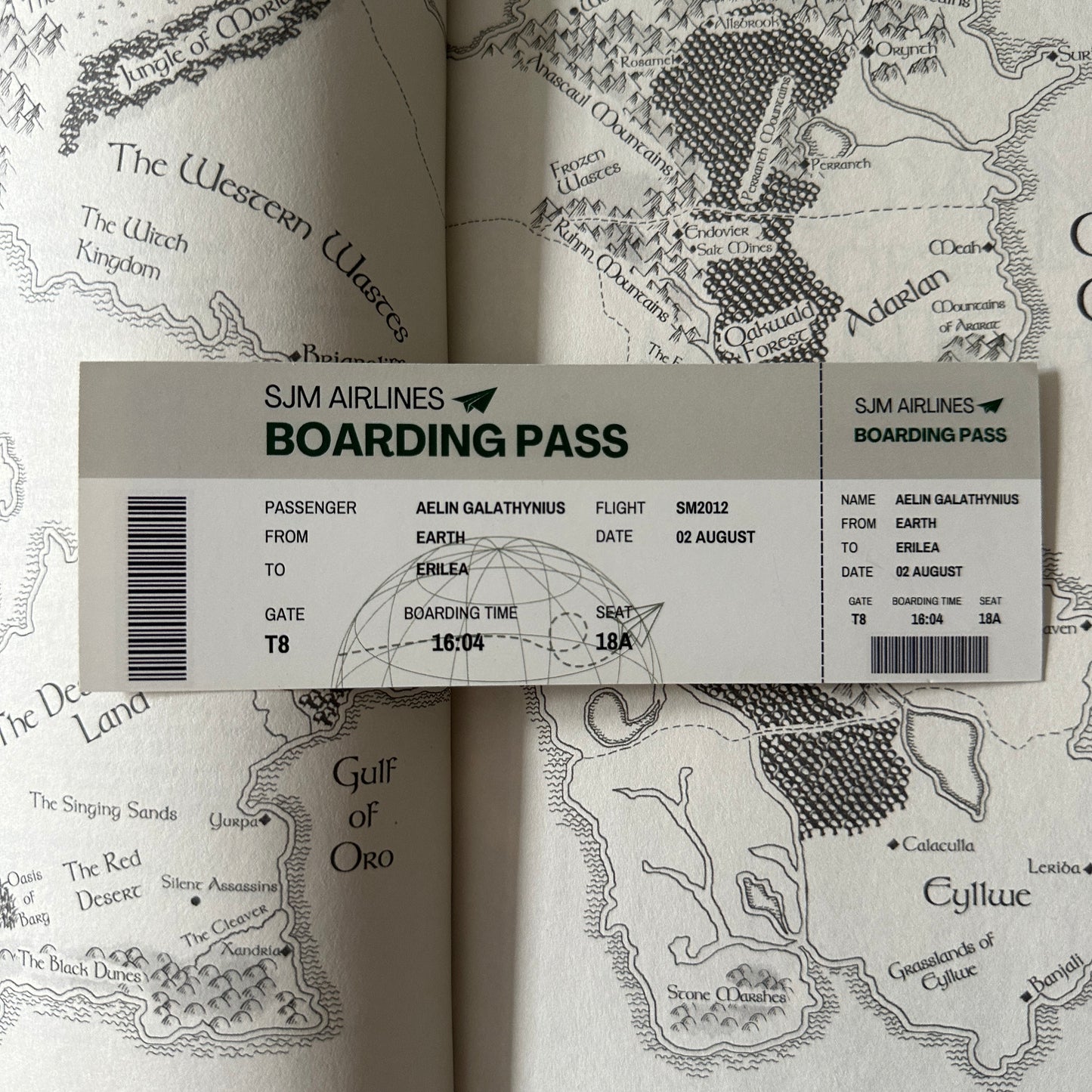 BOARDING PASS BOOKMARKS *SJM FEMALES