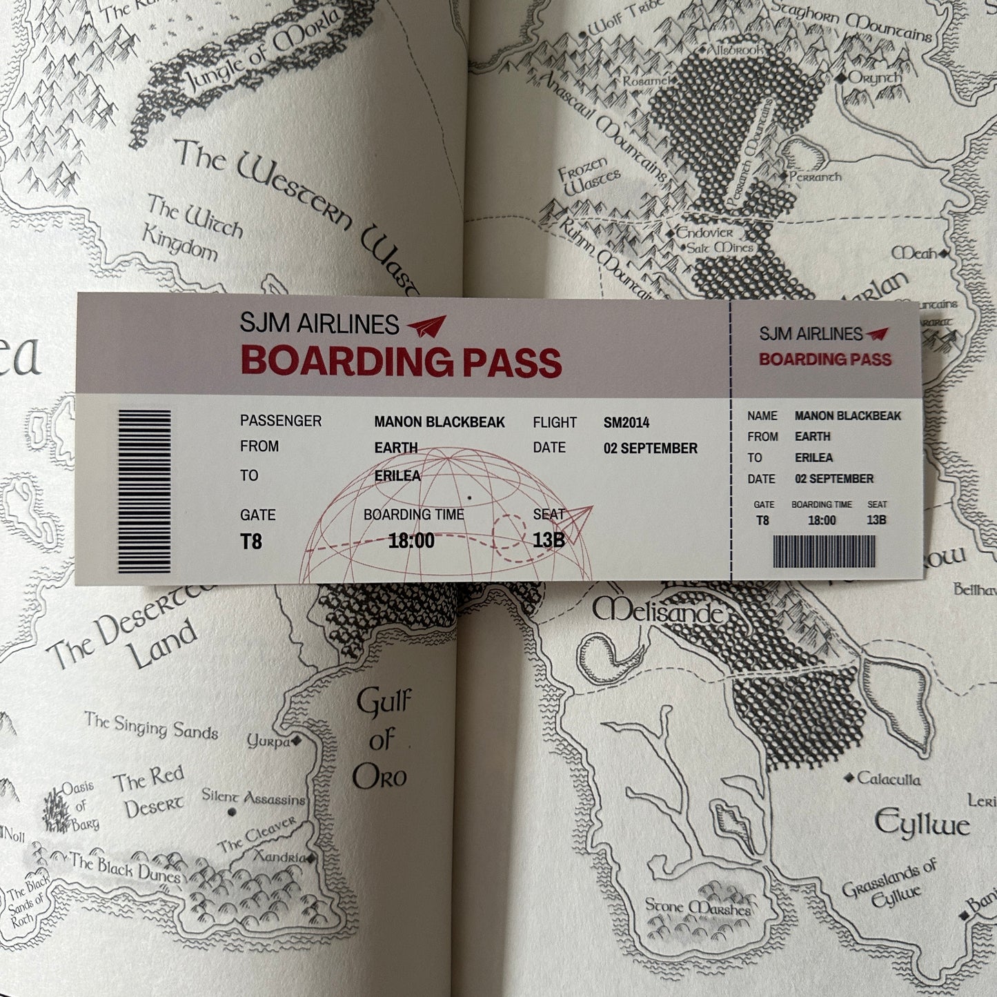 BOARDING PASS BOOKMARKS *SJM FEMALES