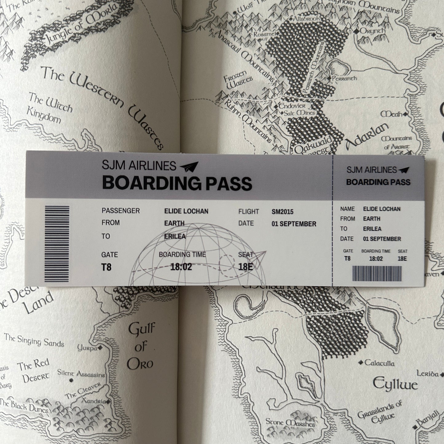BOARDING PASS BOOKMARKS *SJM FEMALES