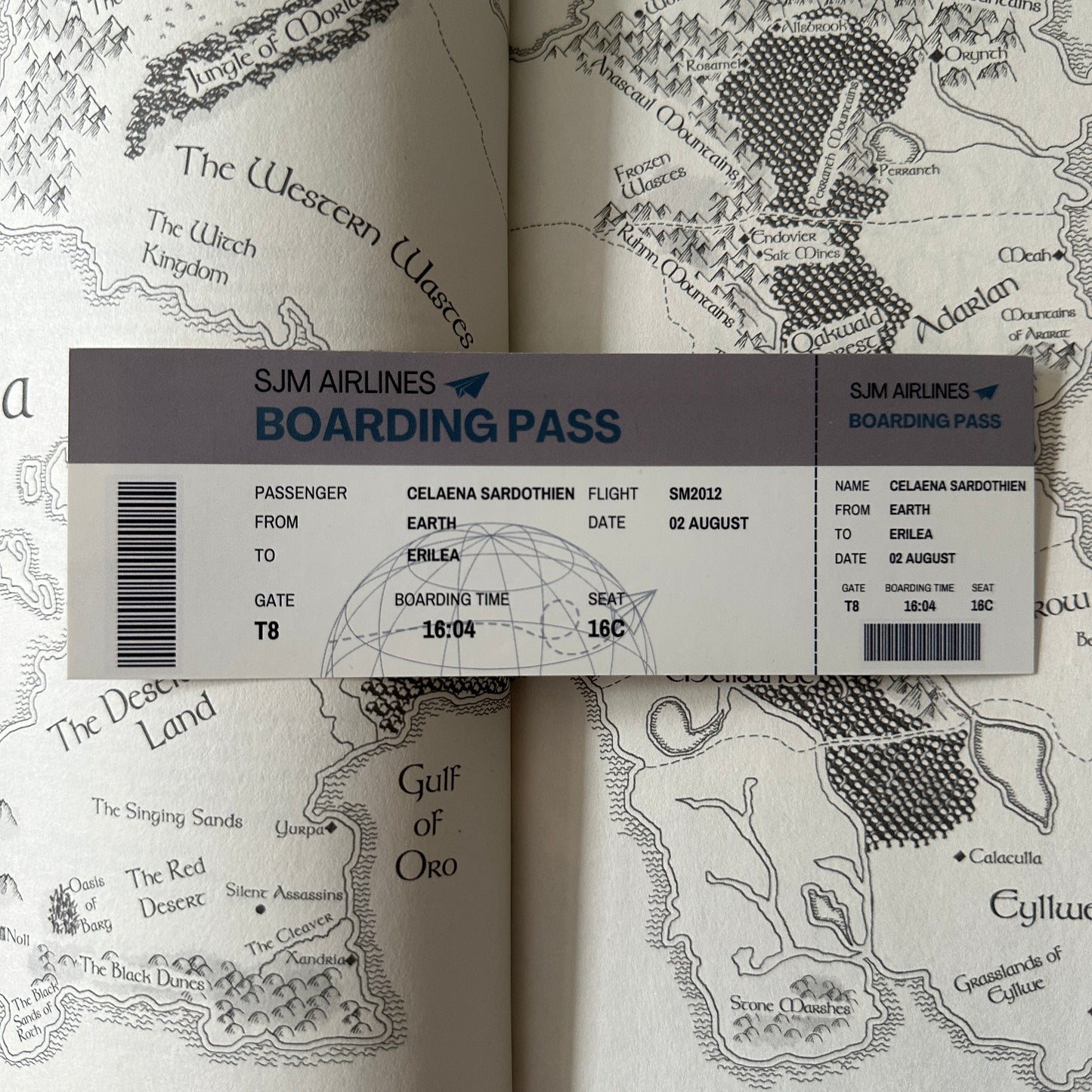 BOARDING PASS BOOKMARKS *SJM FEMALES