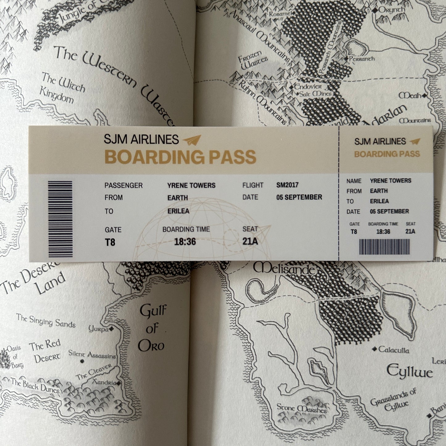 BOARDING PASS BOOKMARKS *SJM FEMALES