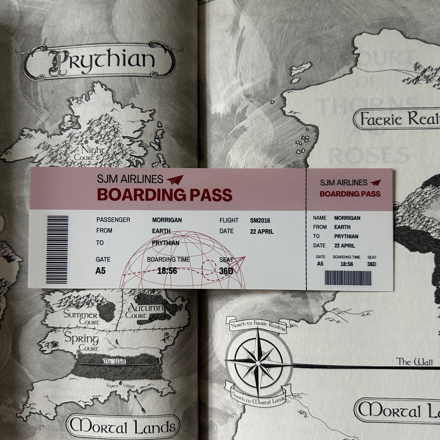 BOARDING PASS BOOKMARKS *SJM FEMALES