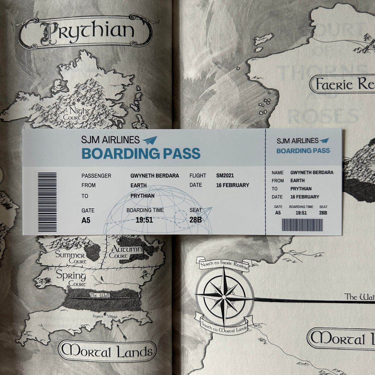 BOARDING PASS BOOKMARKS *SJM FEMALES
