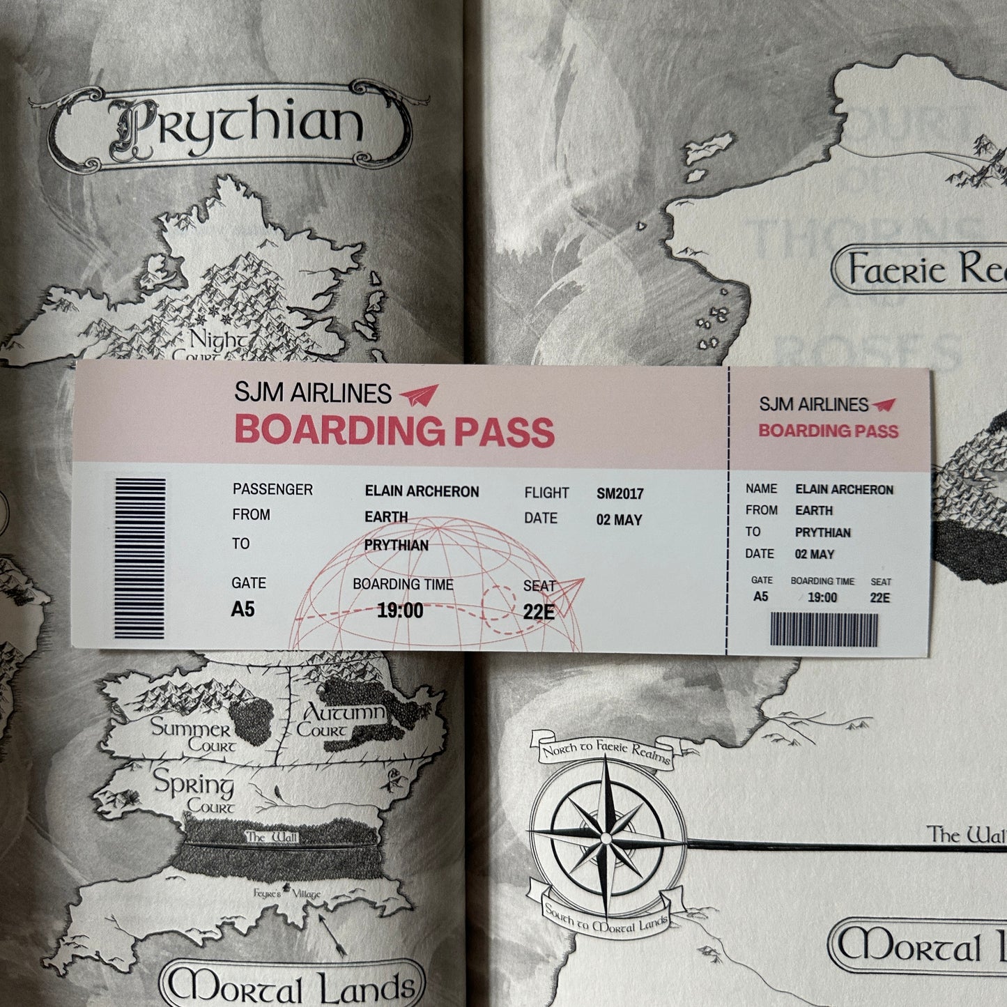 BOARDING PASS BOOKMARKS *SJM FEMALES