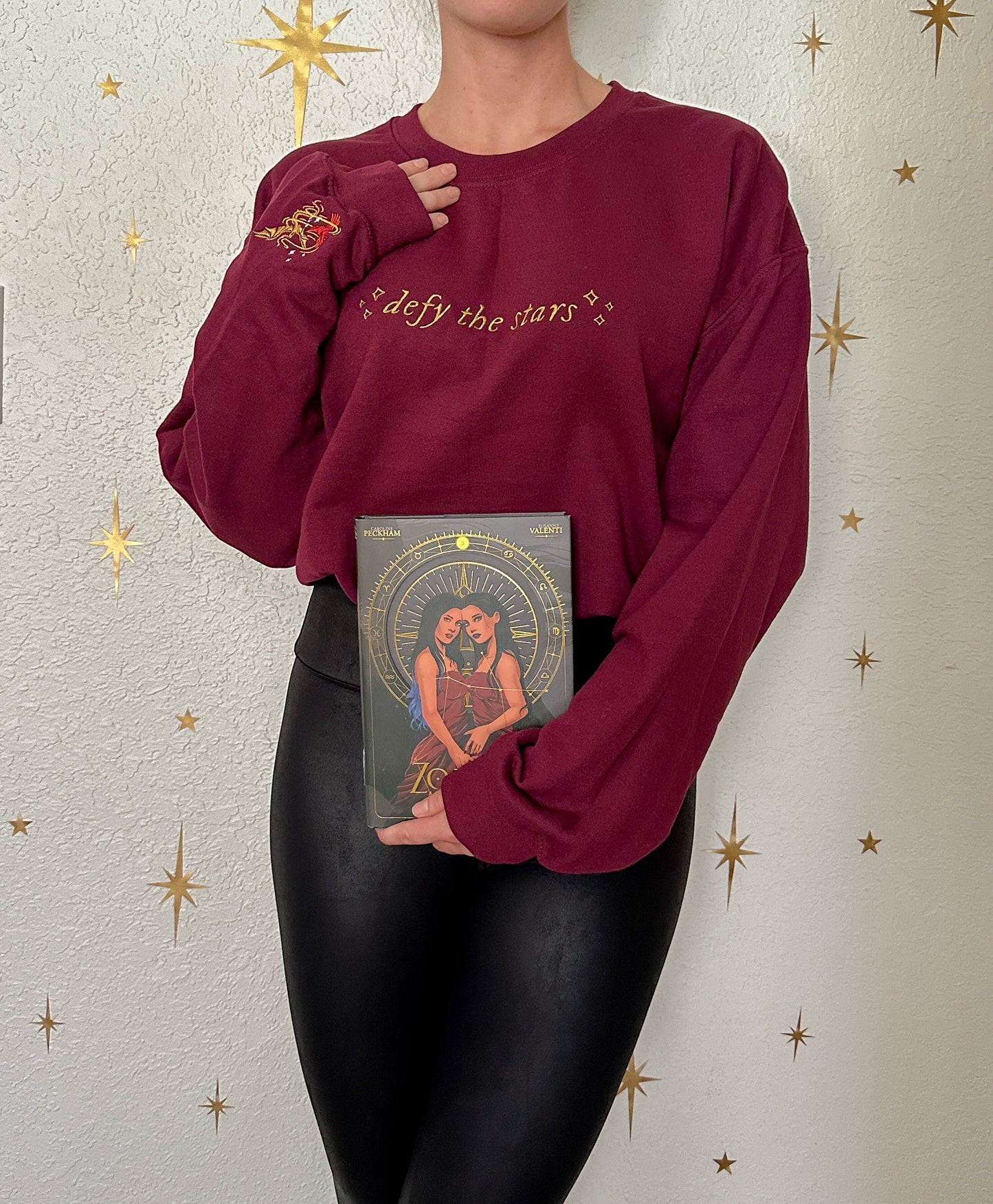 DEFY THE STARS EMBROIDERED CREWNECK