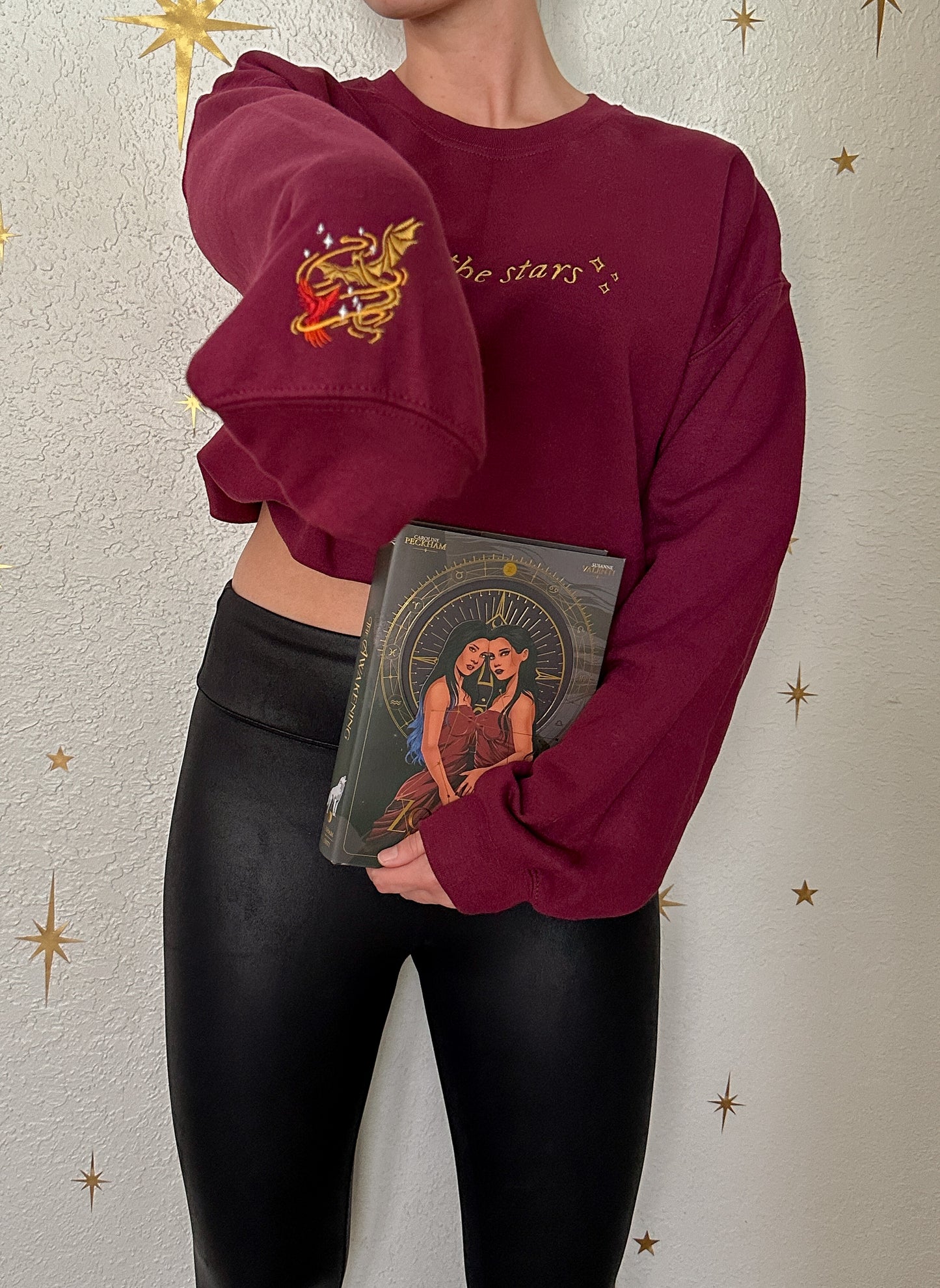 DEFY THE STARS EMBROIDERED CREWNECK