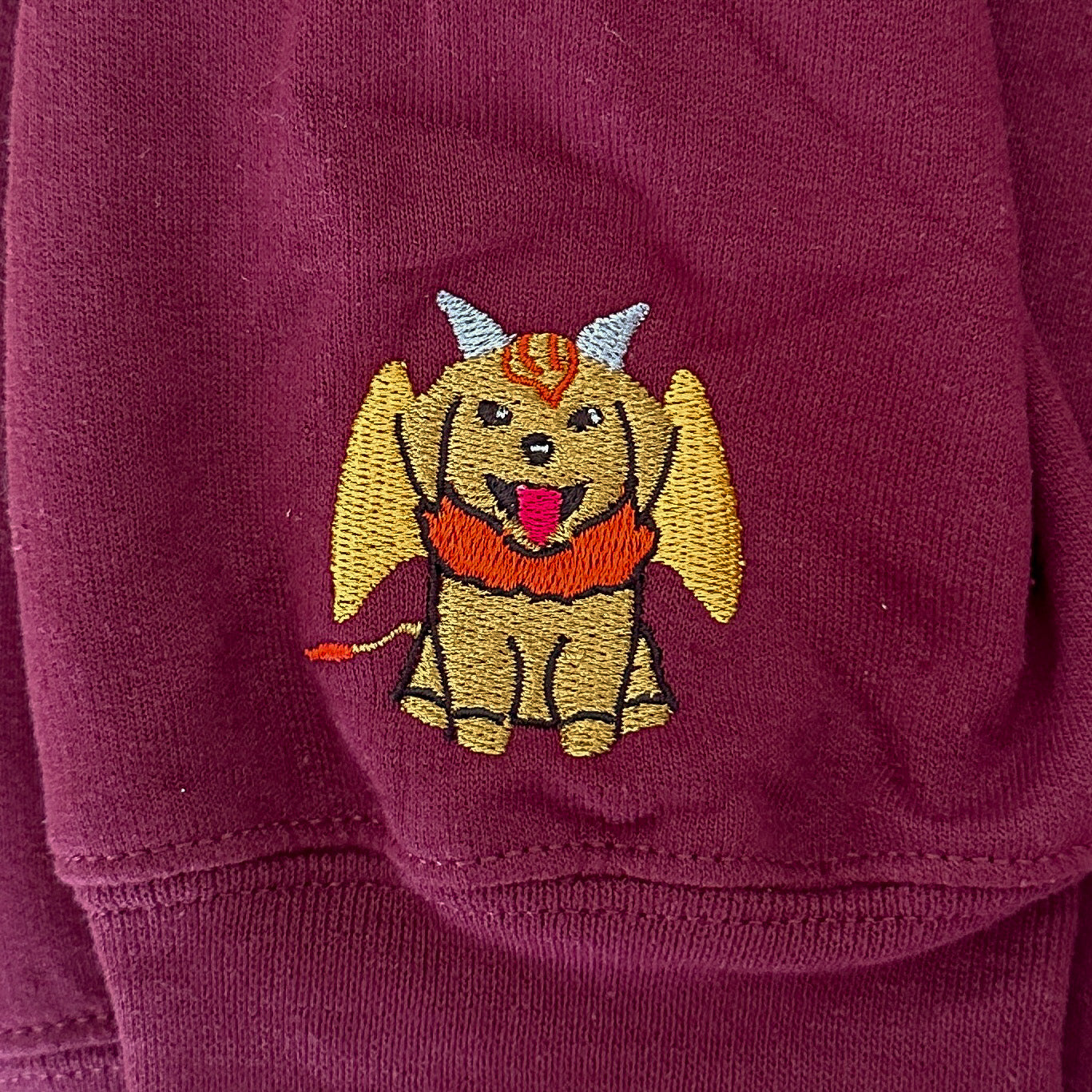 MY FRIENDS ARE WITH ME EMBROIDERED CREWNECK