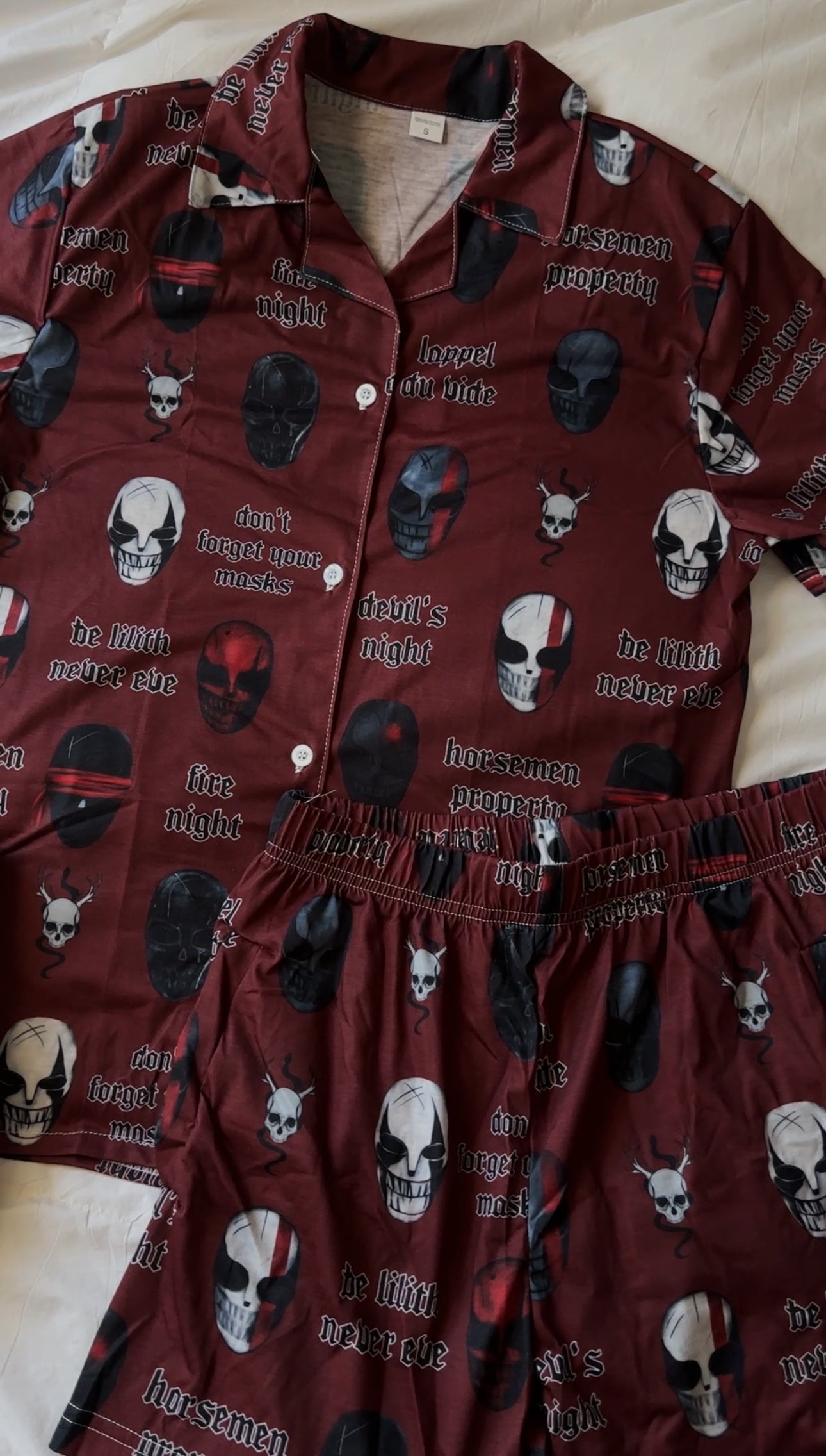 DEVIL'S NIGHT PAJAMA SHORTS SETS